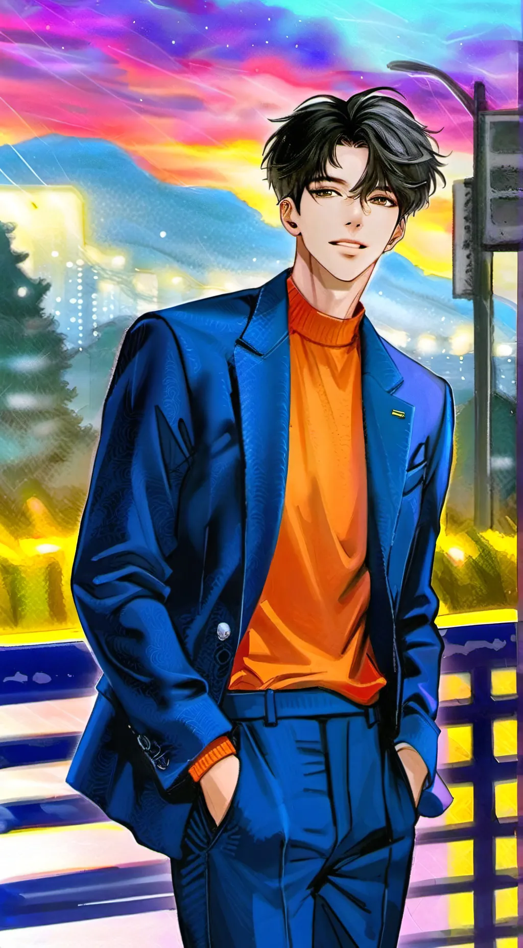 ai character: Adrián  background