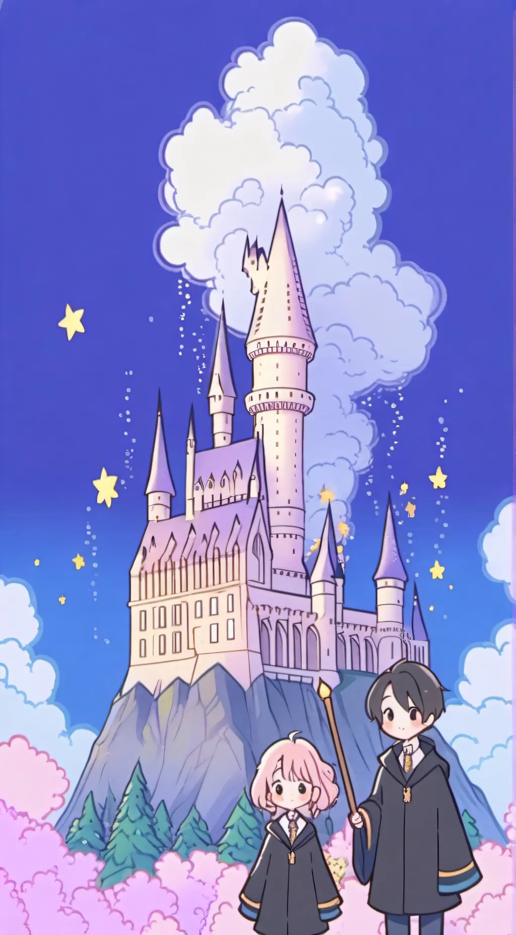 ai character: Hogwarts background