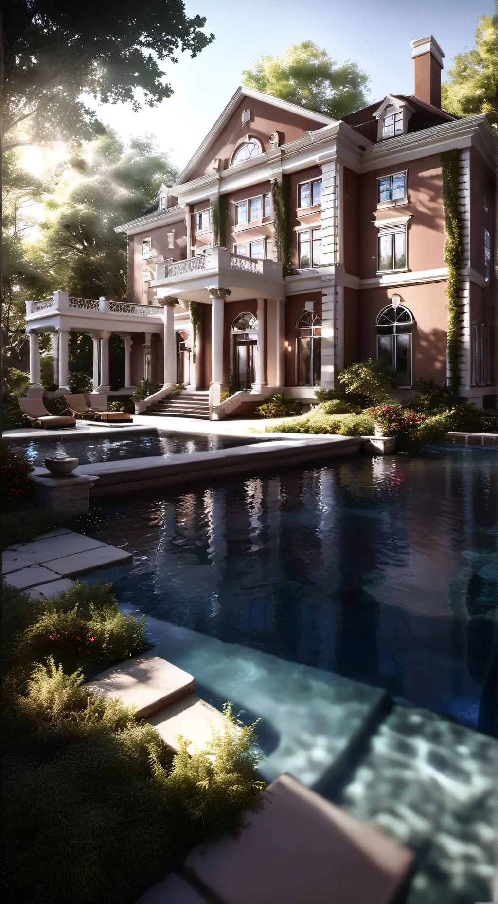 ai character: Dw pool party ☆ background