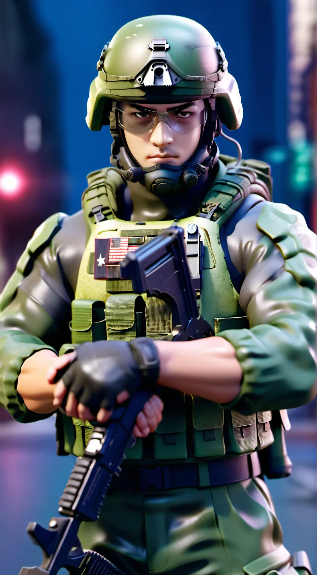 ai character: D.C.C officer background