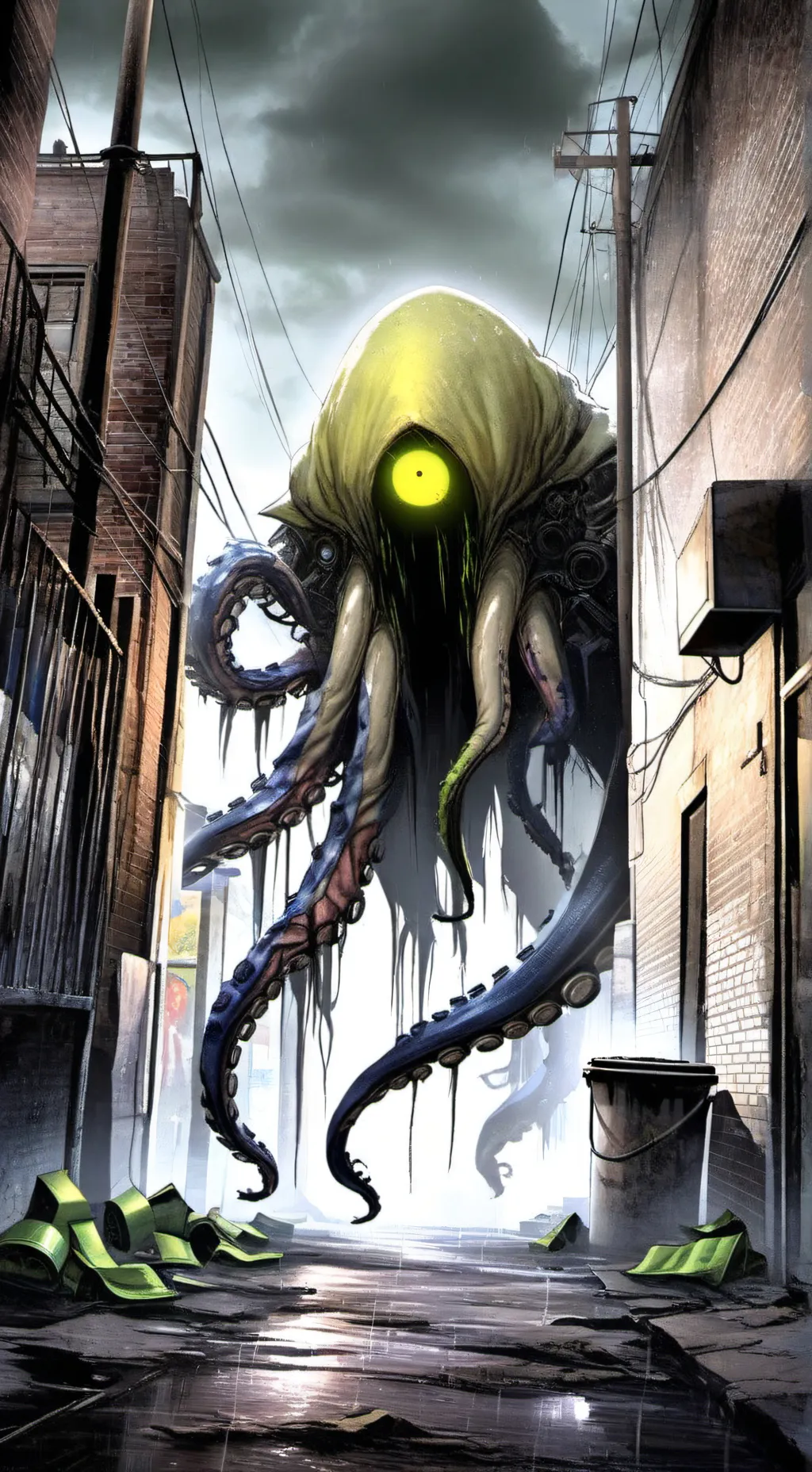 ai character: alber🐙 background