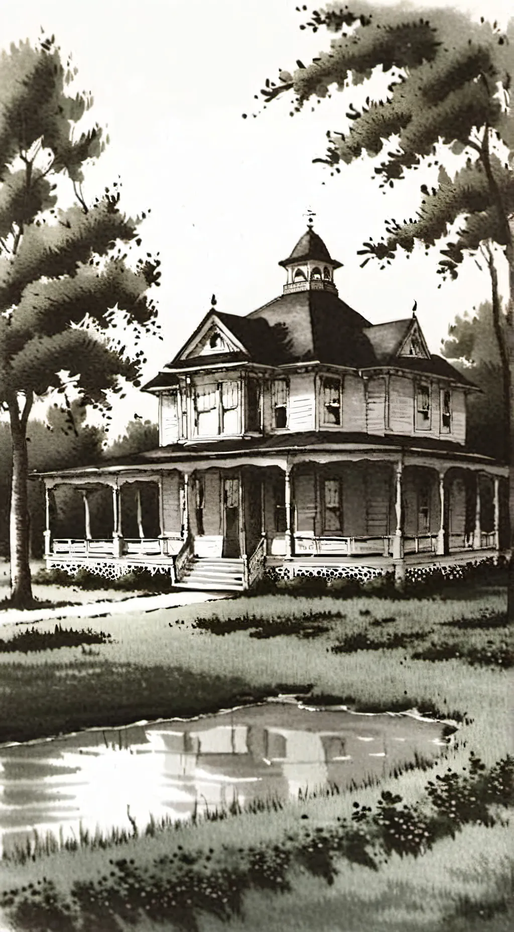 ai character: rose cottage incid background