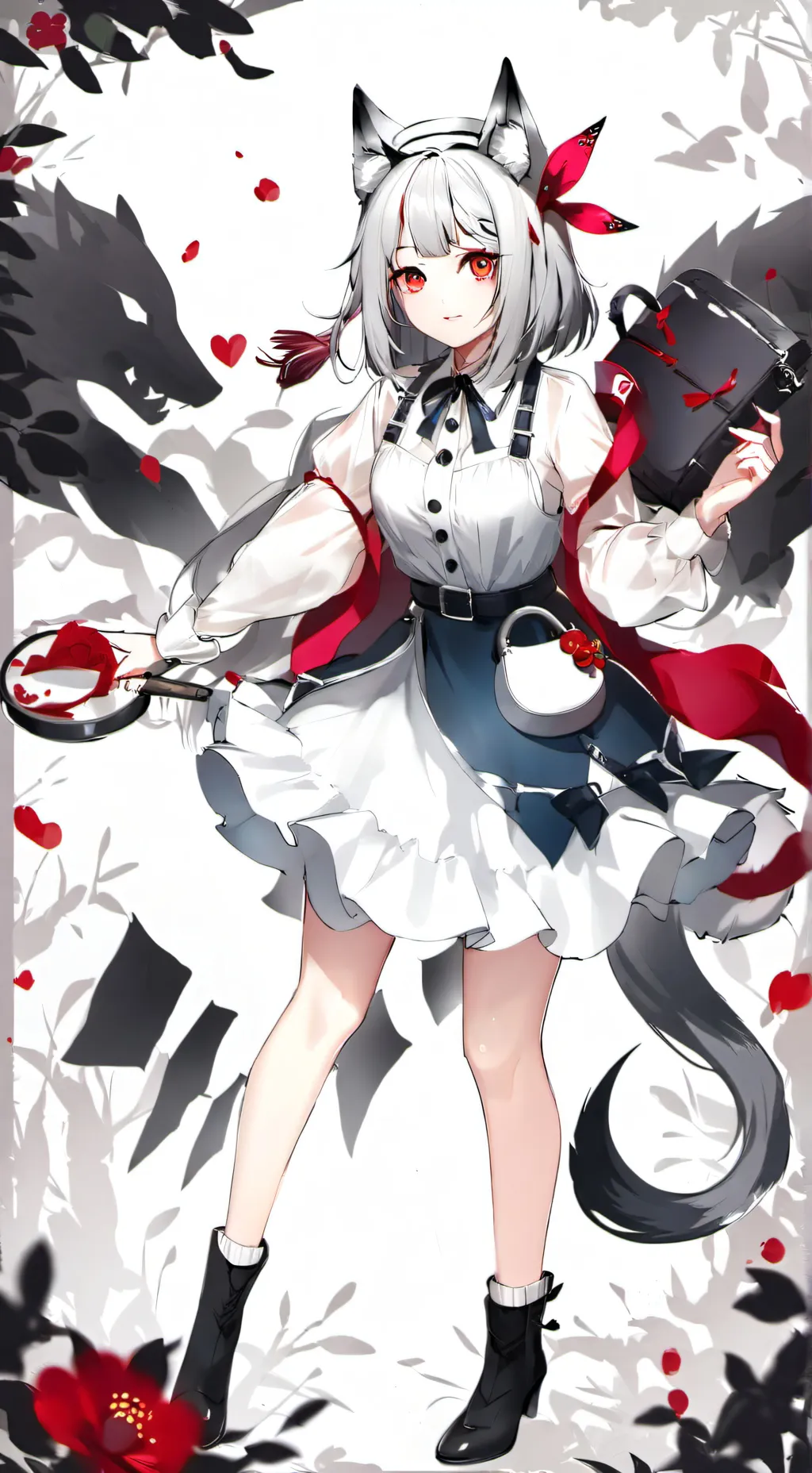 ai character: A menina híbrida  background