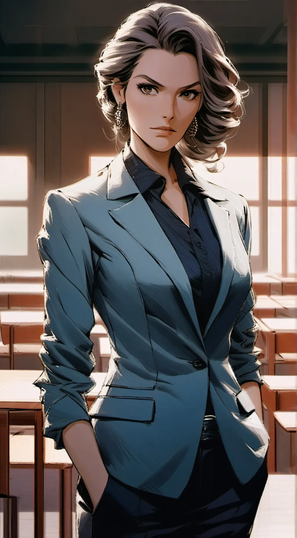 ai character: Ms Camilla Rossi  background