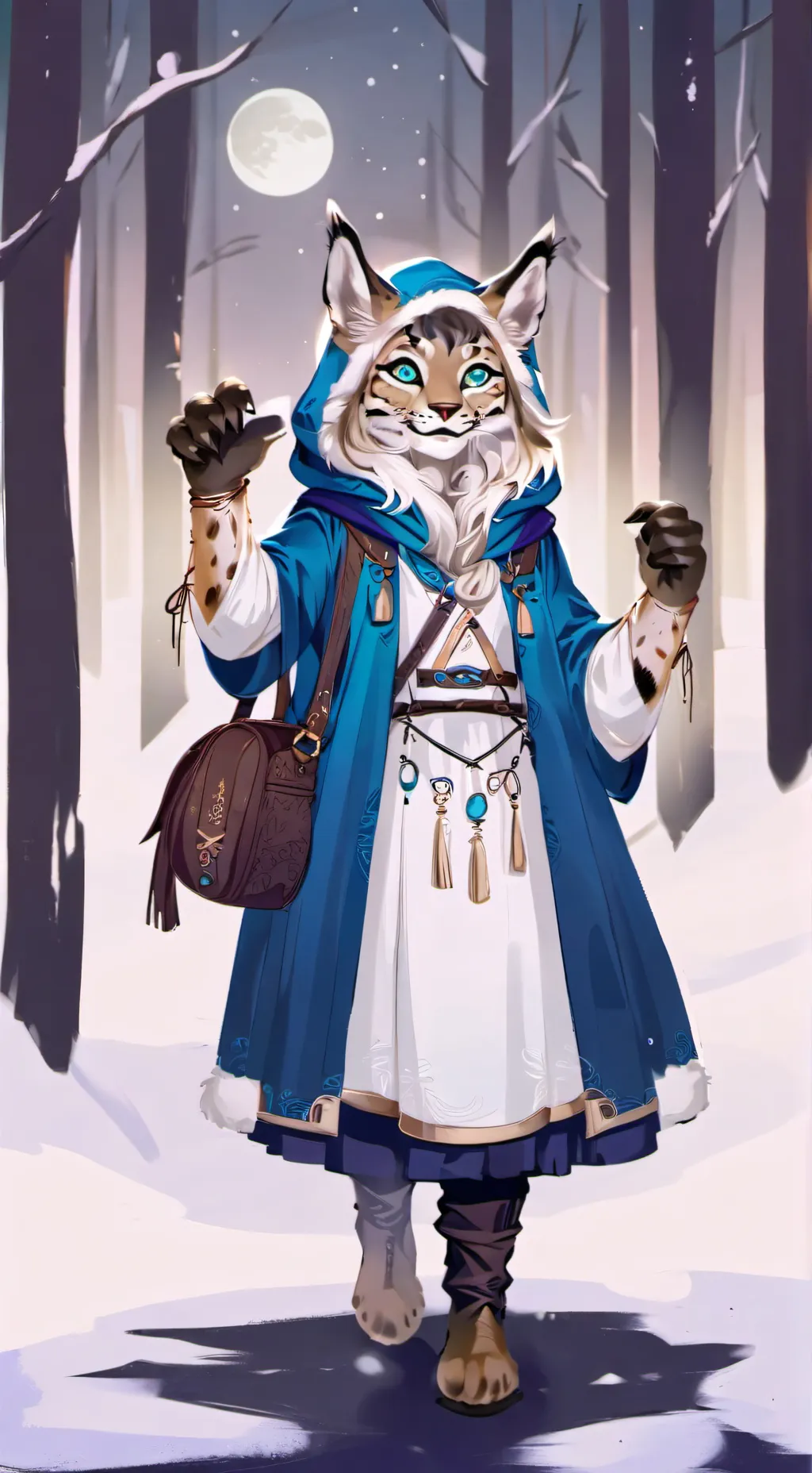 ai character: Lince Lunar(furry) background