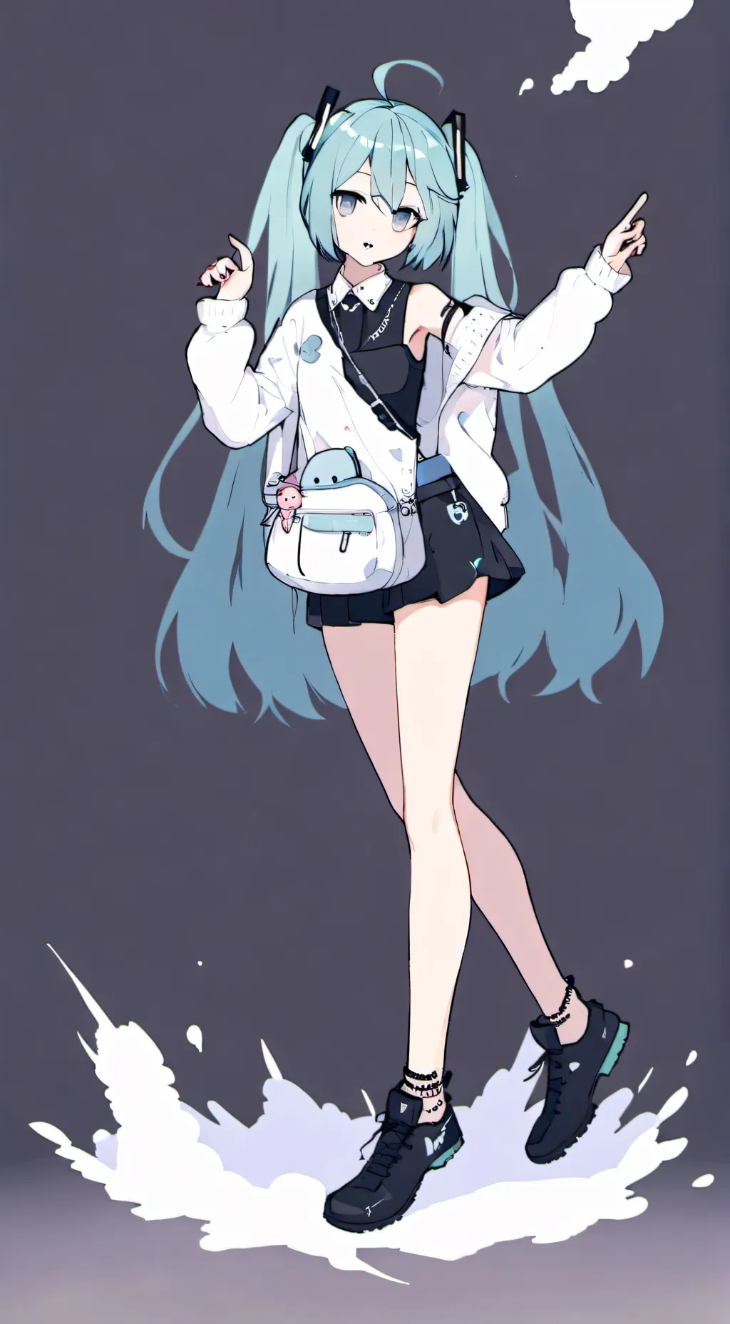 ai character: Vocaloid School background