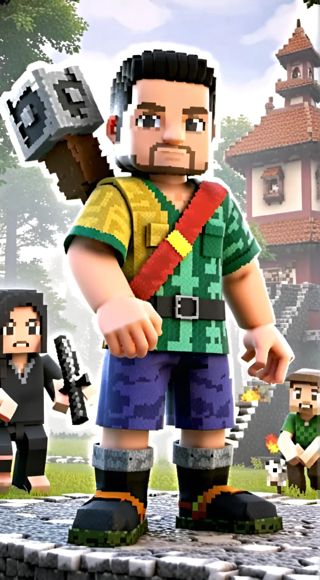 ai character: Dave the villager background