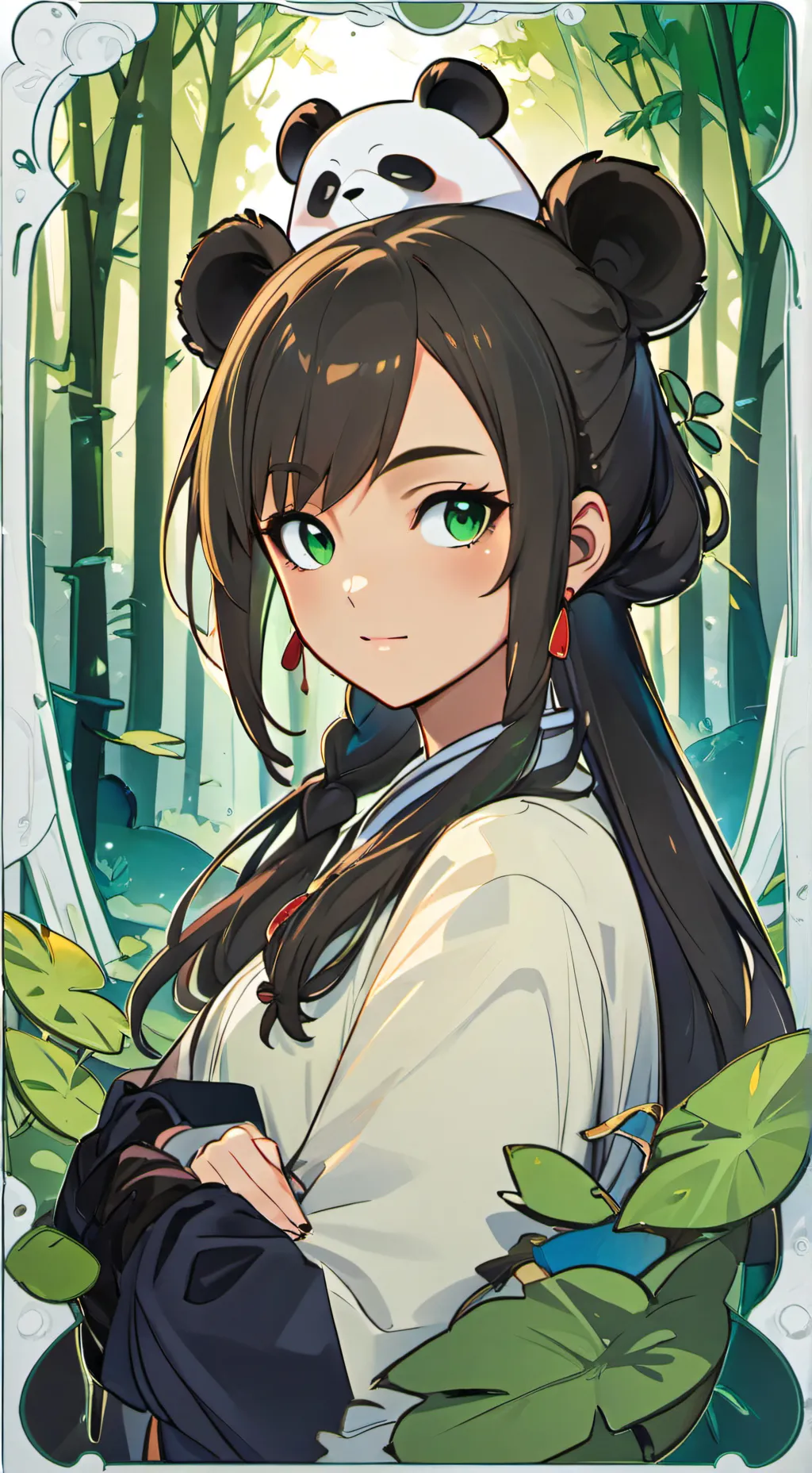 ai character: chica panda background