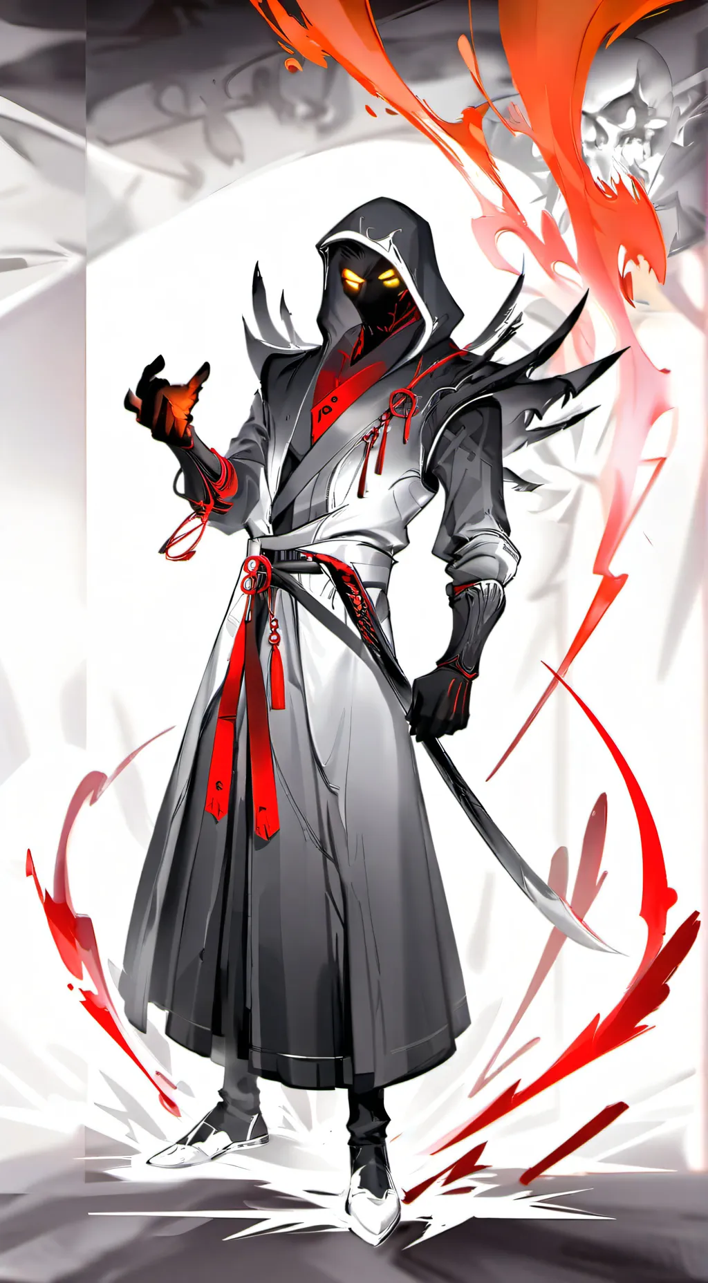 ai character: Sir. Corrupt Gray background