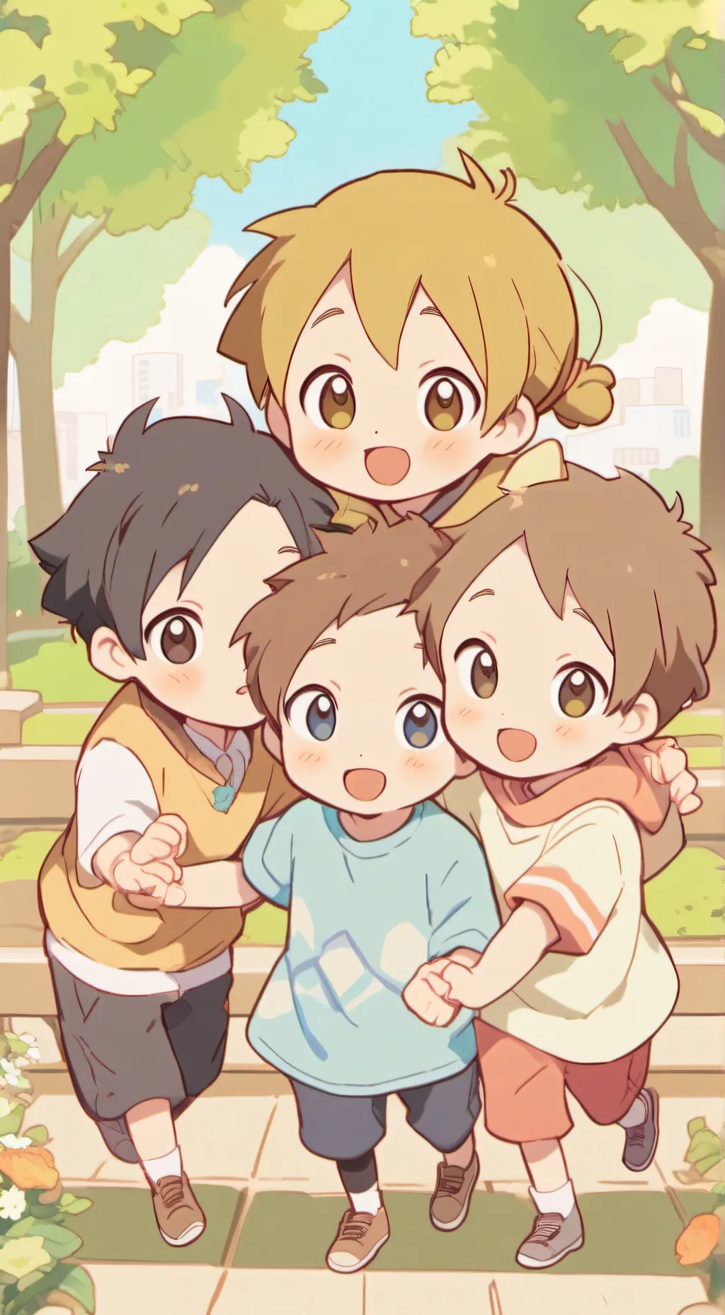 ai character: 4 tinny brothers background