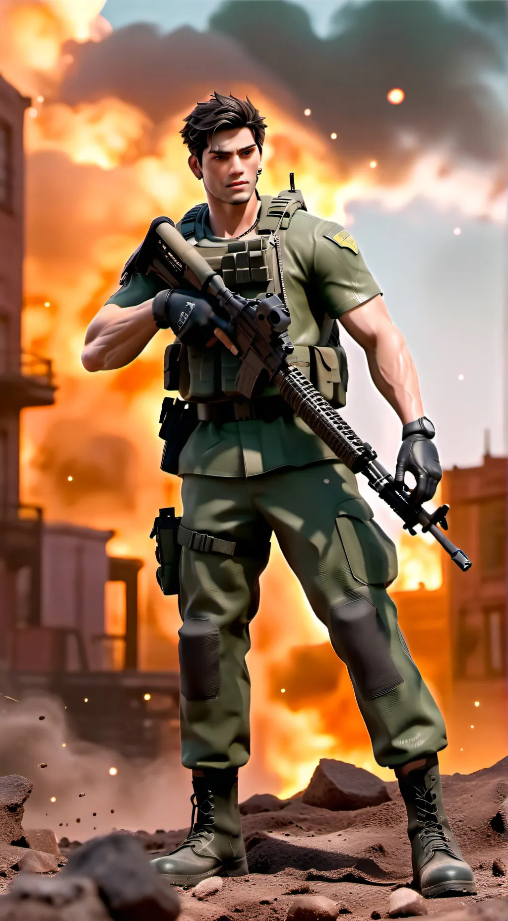 ai character: Генри🪖🪖 background