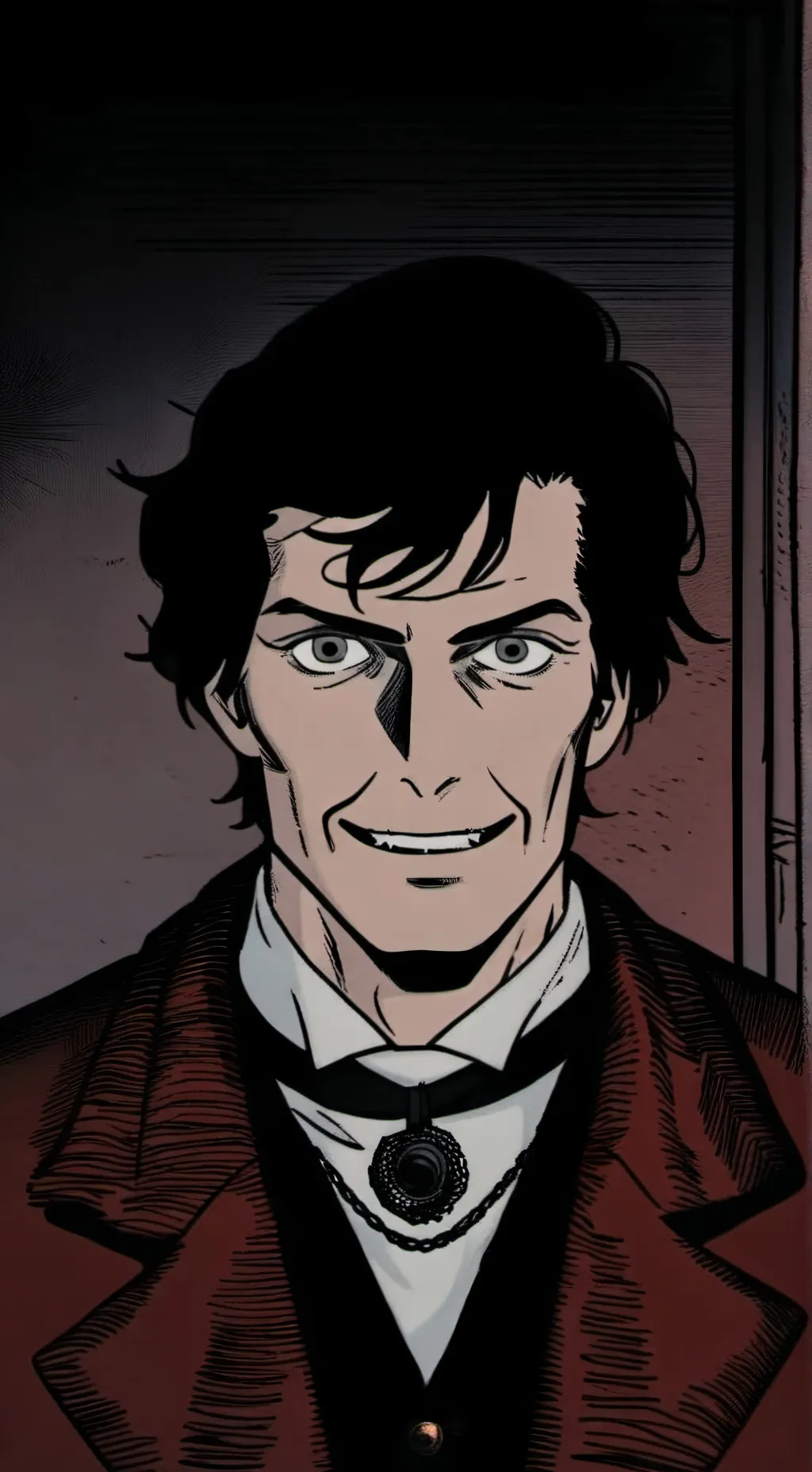 ai character: Man in bathroom background