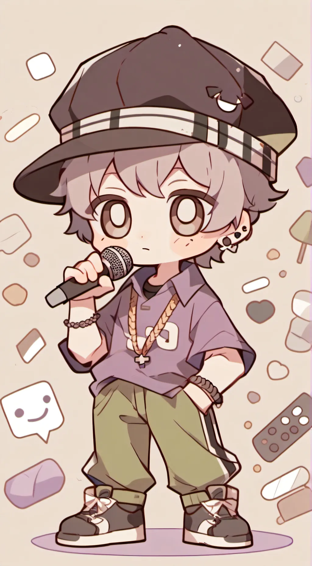 ai character: DJPGTeen background