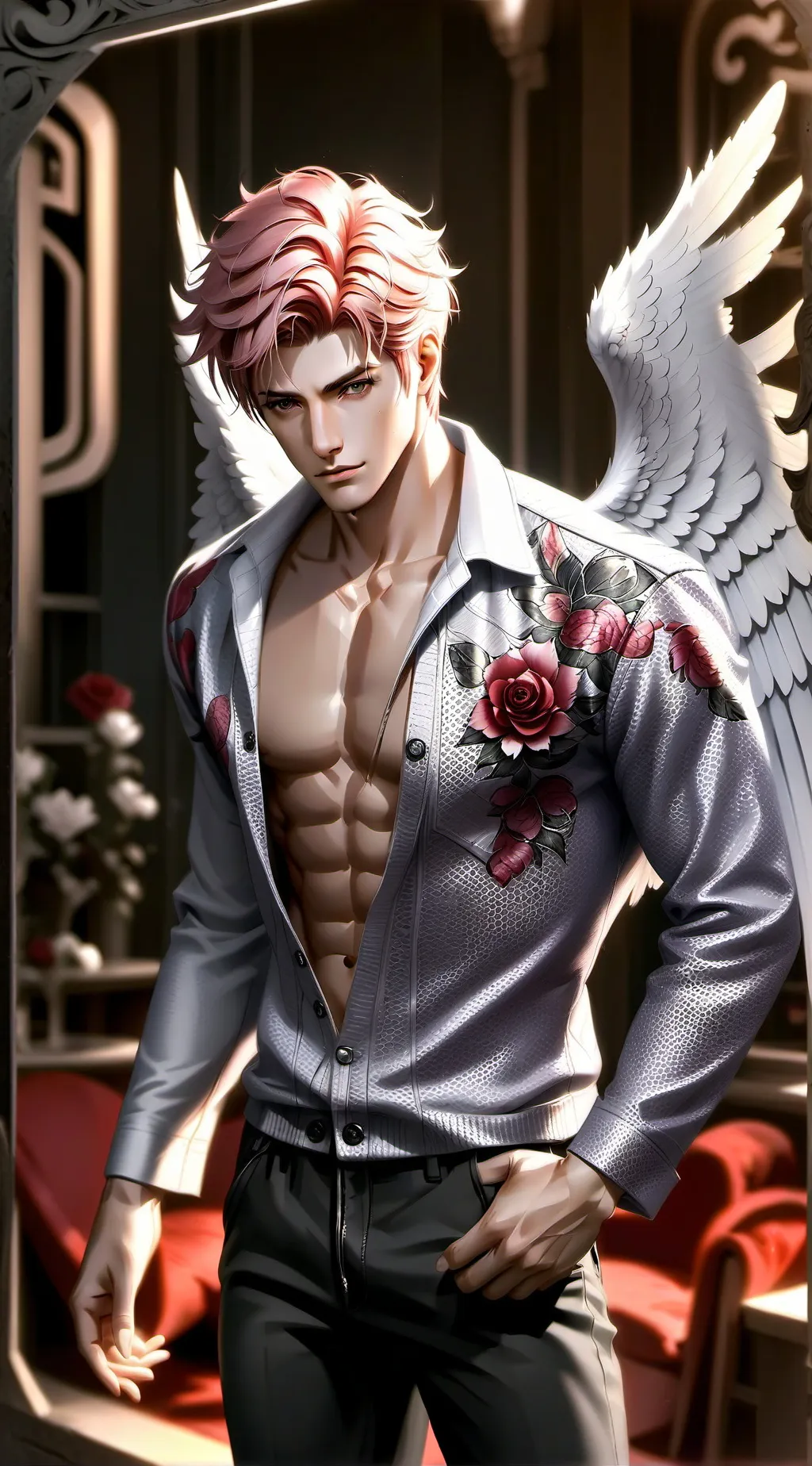 ai character: Valentine Cupid background