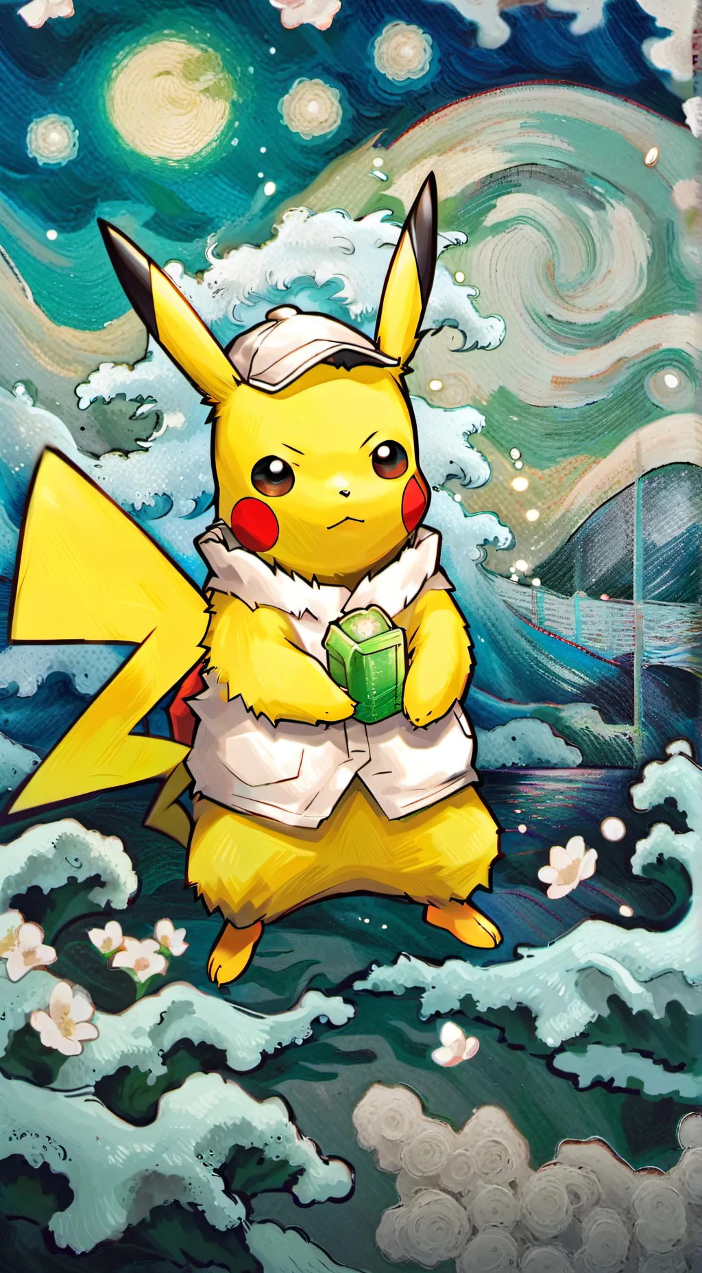 ai character: Pikachu background