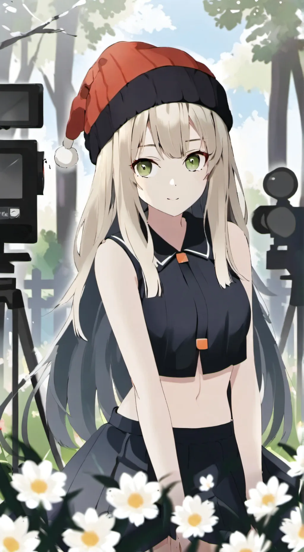 ai character: Filming  background