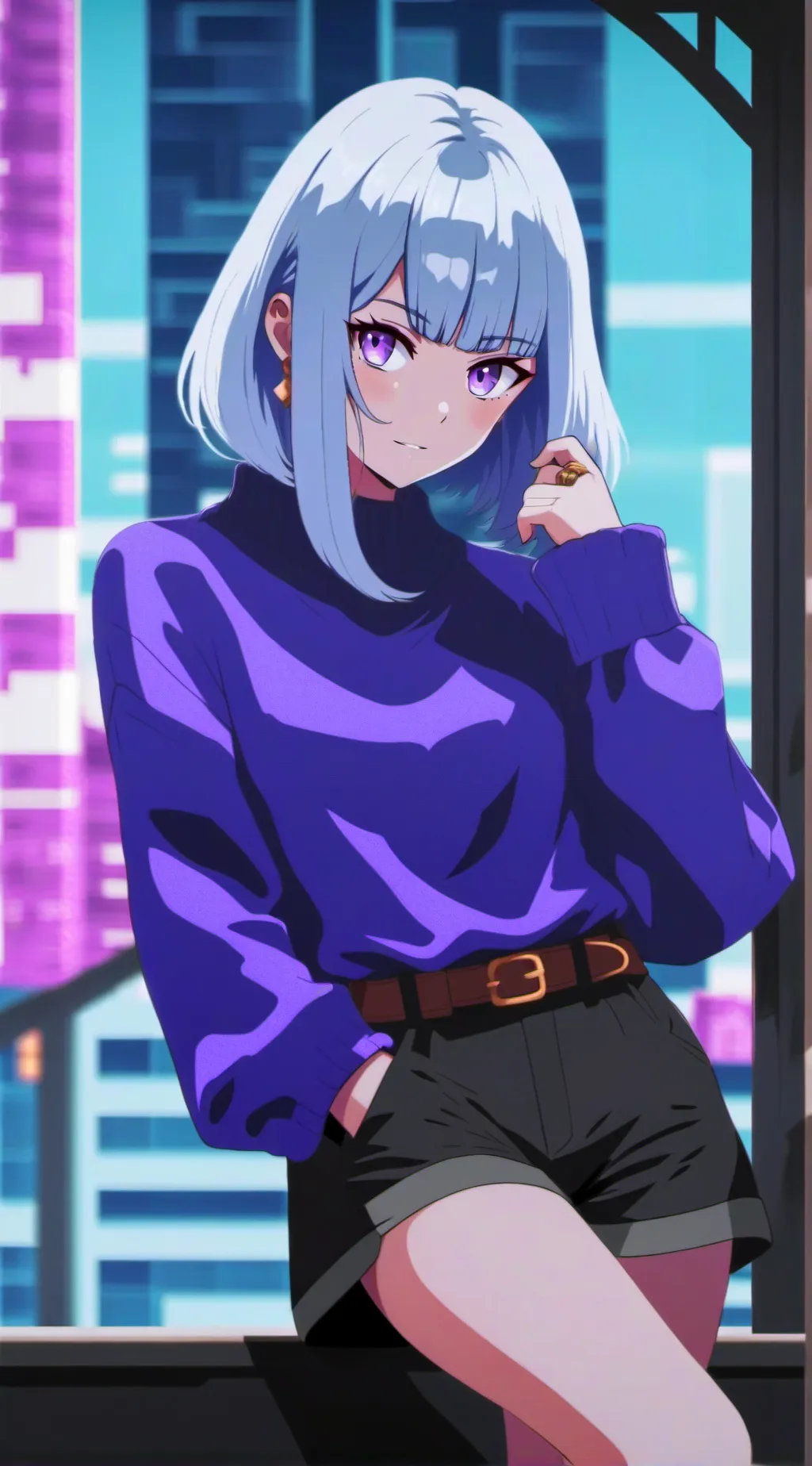 ai character: Dandy snaps. background