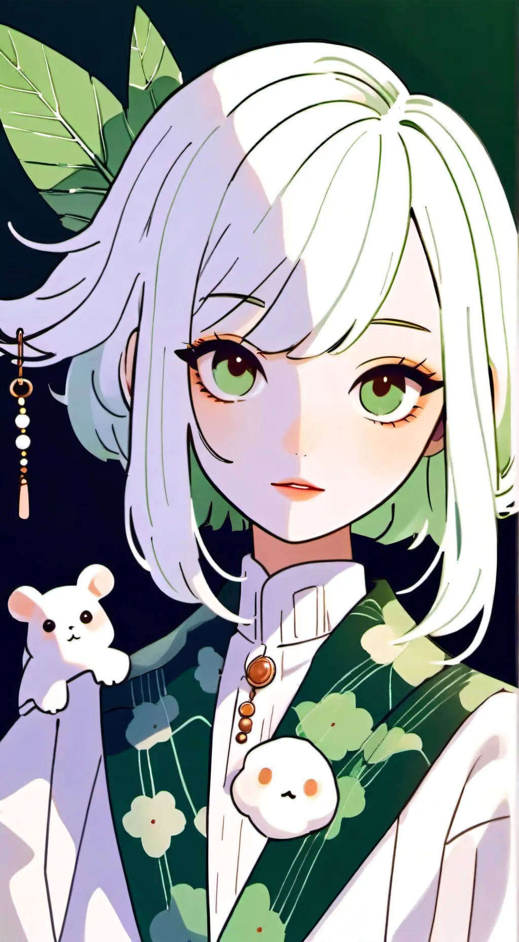 ai character: Matcha 🍵💚 background