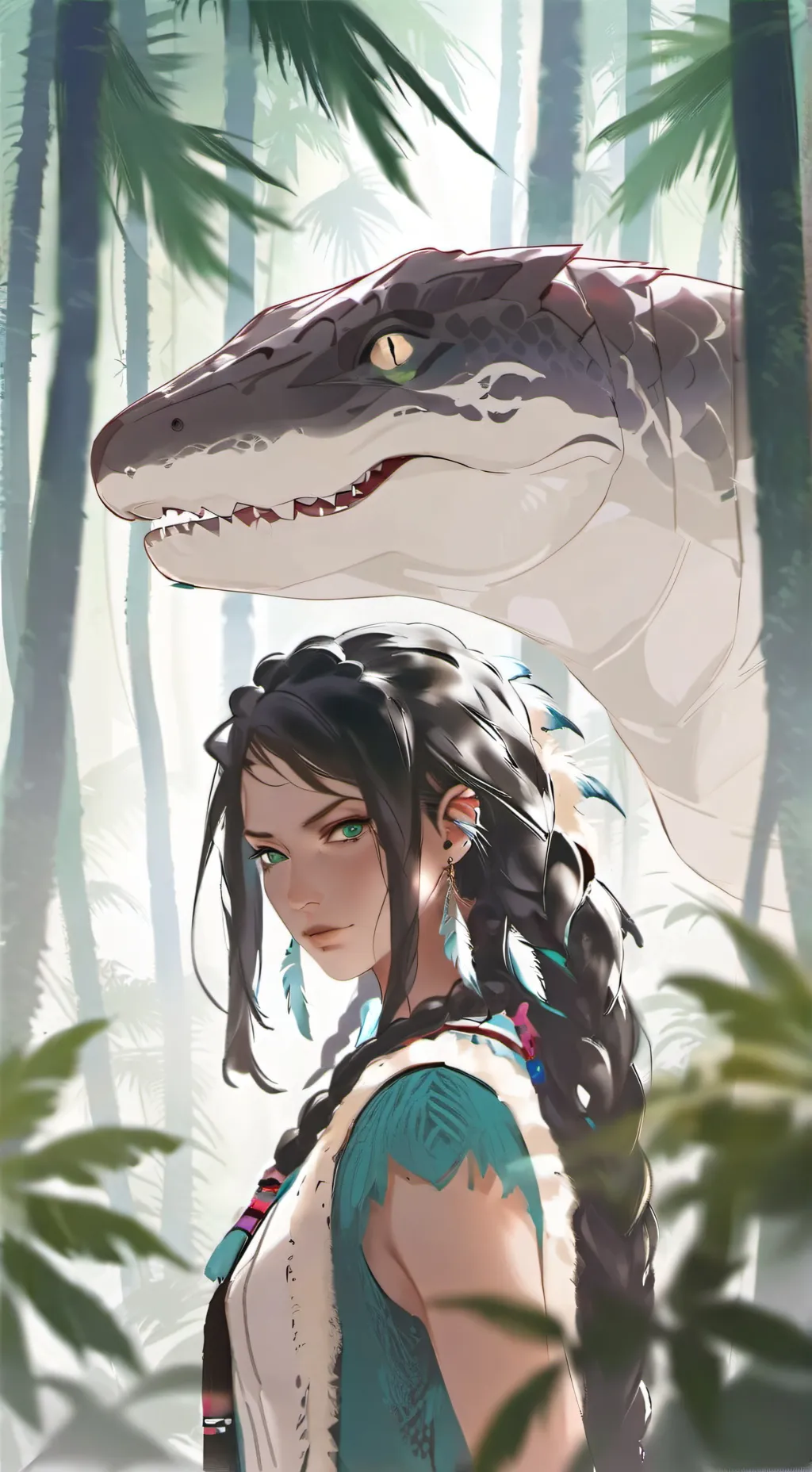 ai character: JP/JW Dino Humans background