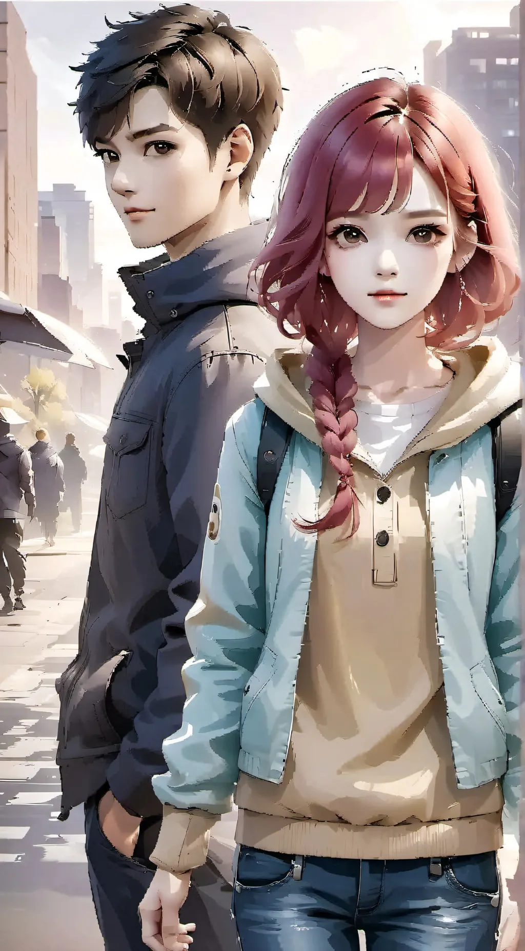 ai character: аня и ян background