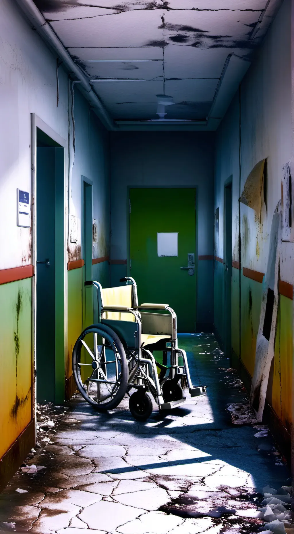 ai character: Haunted hospital  background