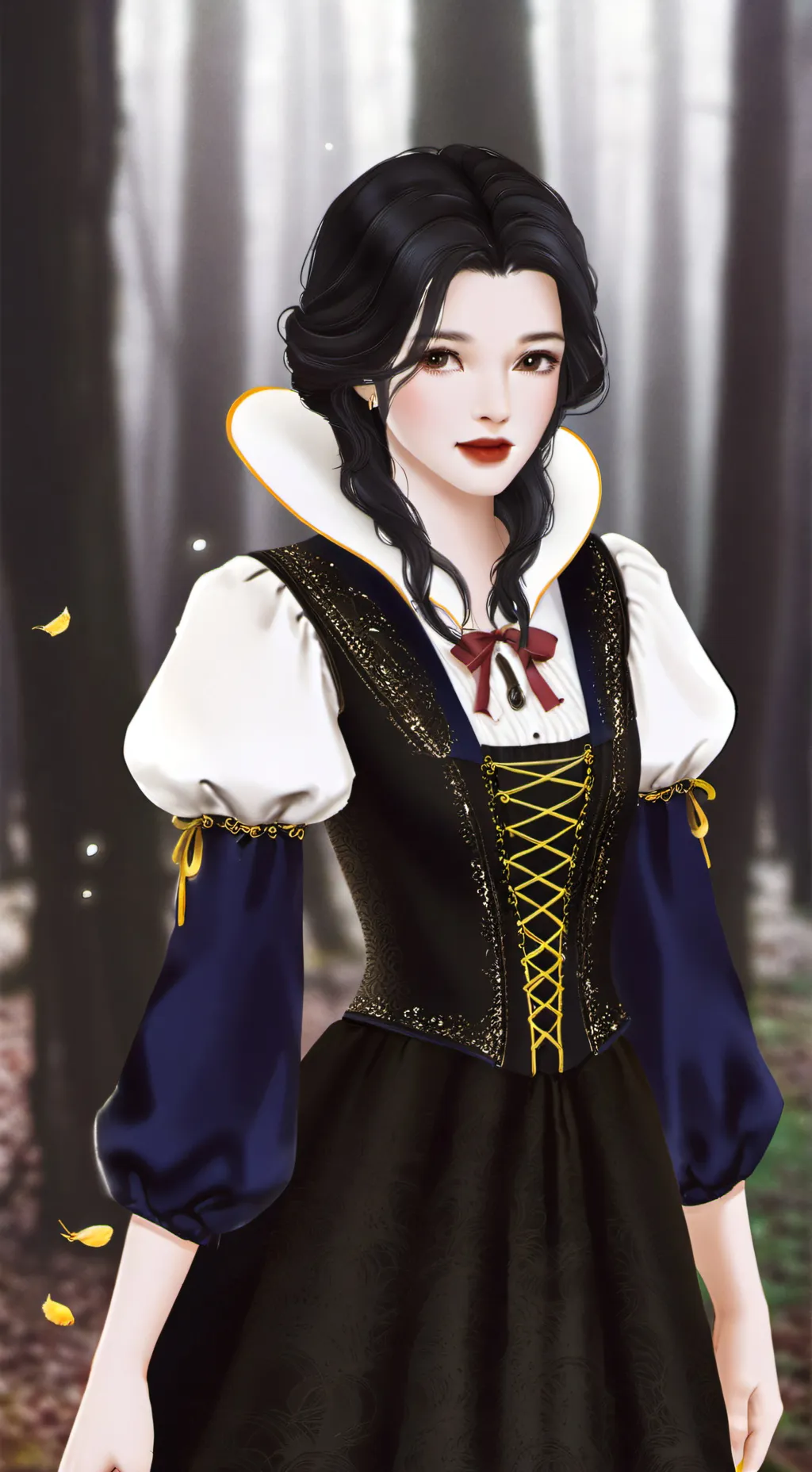 ai character: snow white  background