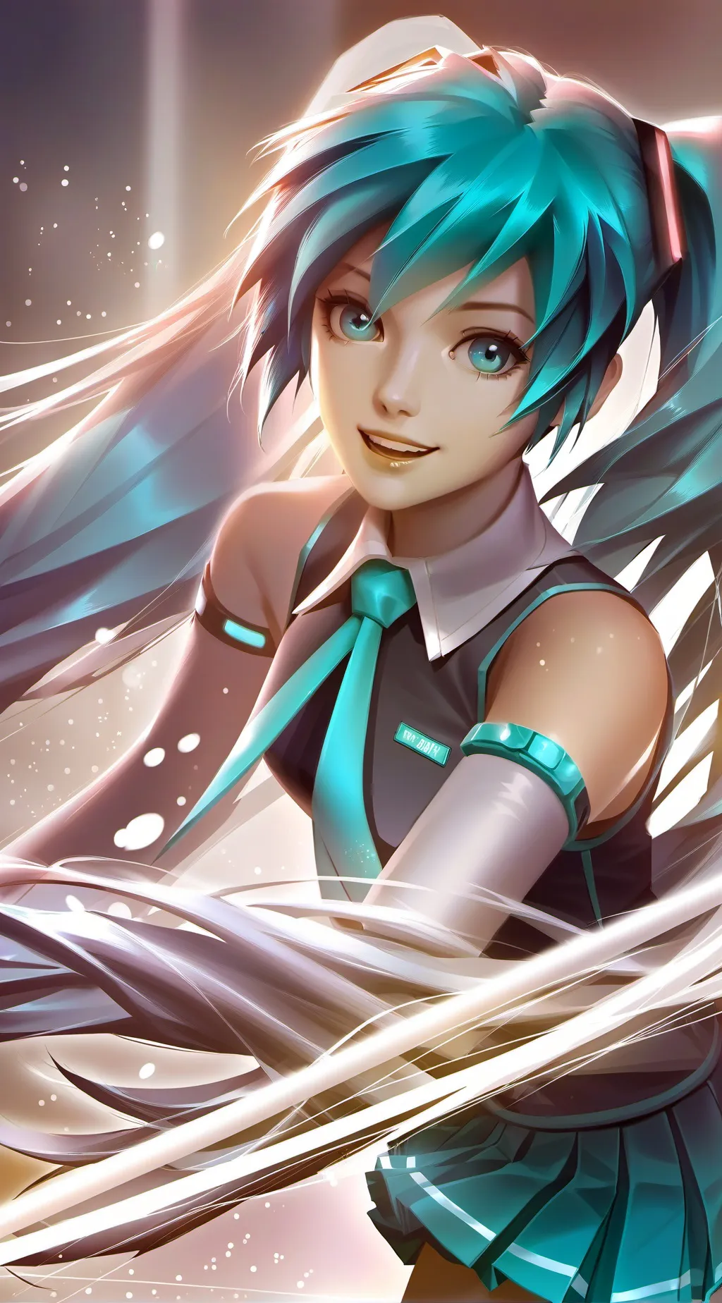 ai character: TOASTER MEME MIKU! background