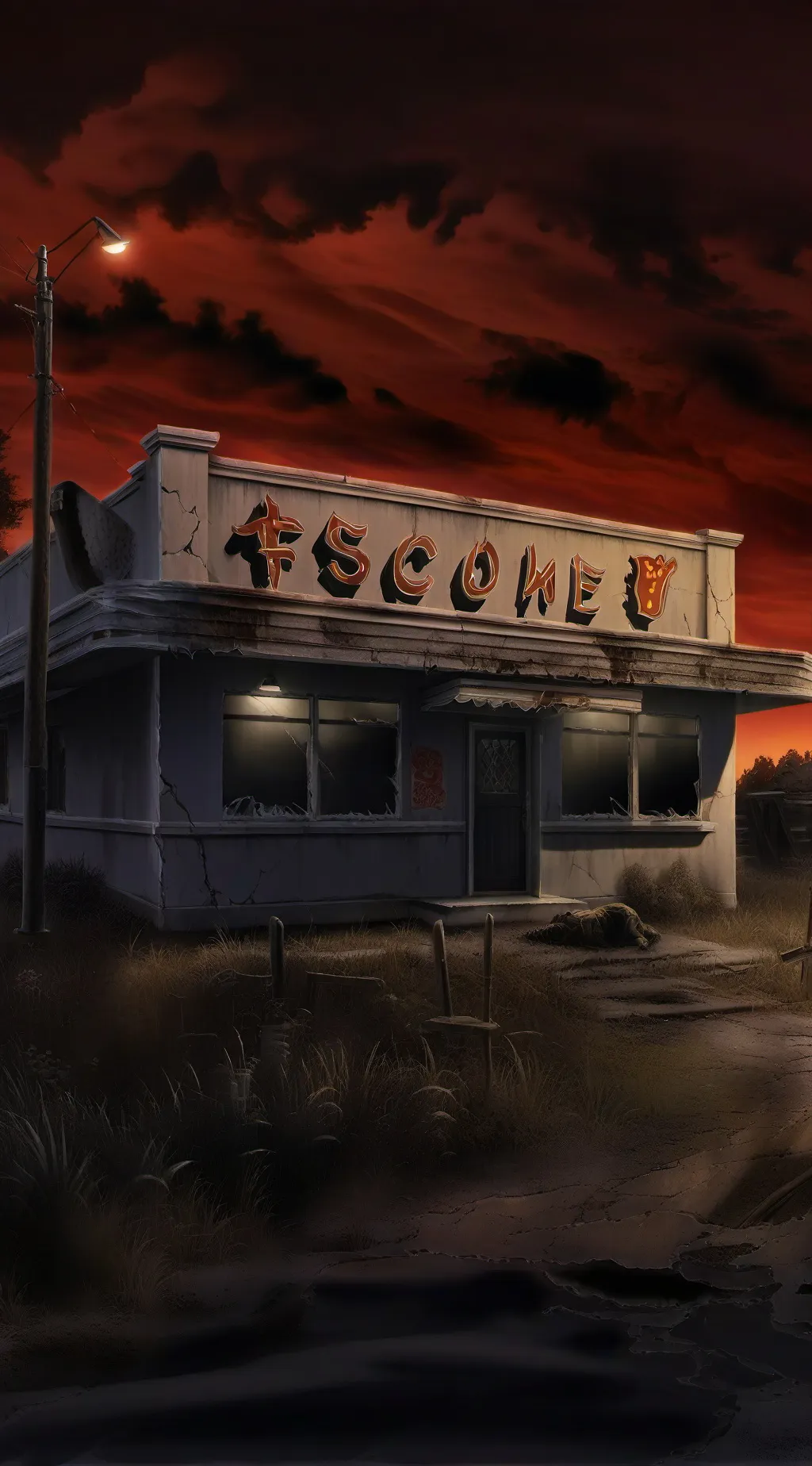 ai character: Late night shift background