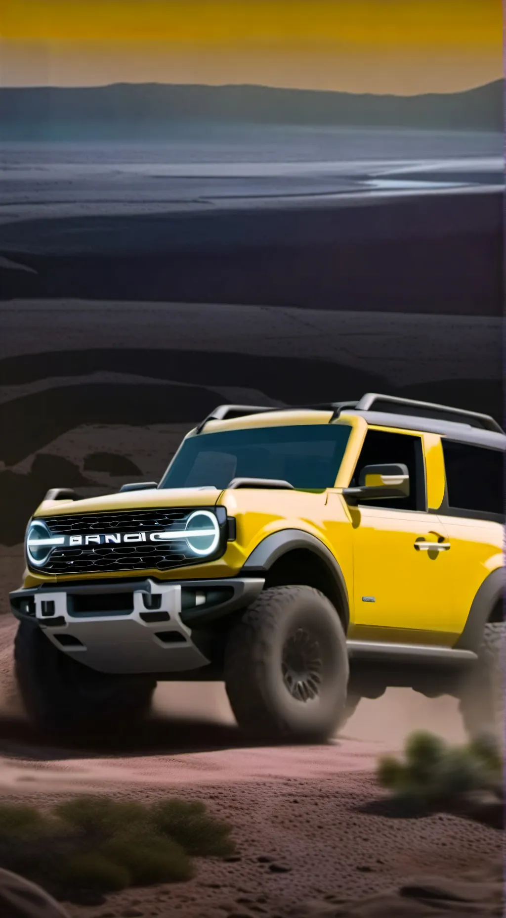 ai character: Ford bronco 2021 background