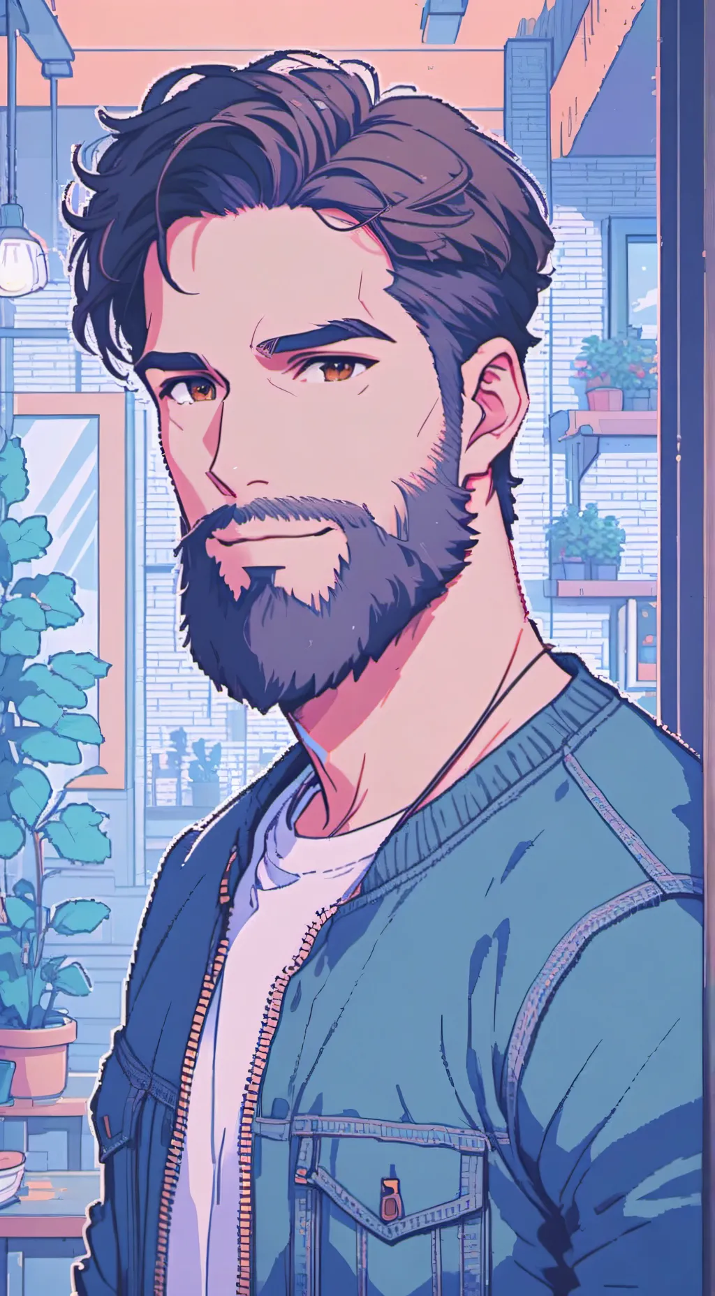 ai character: Patrick  background