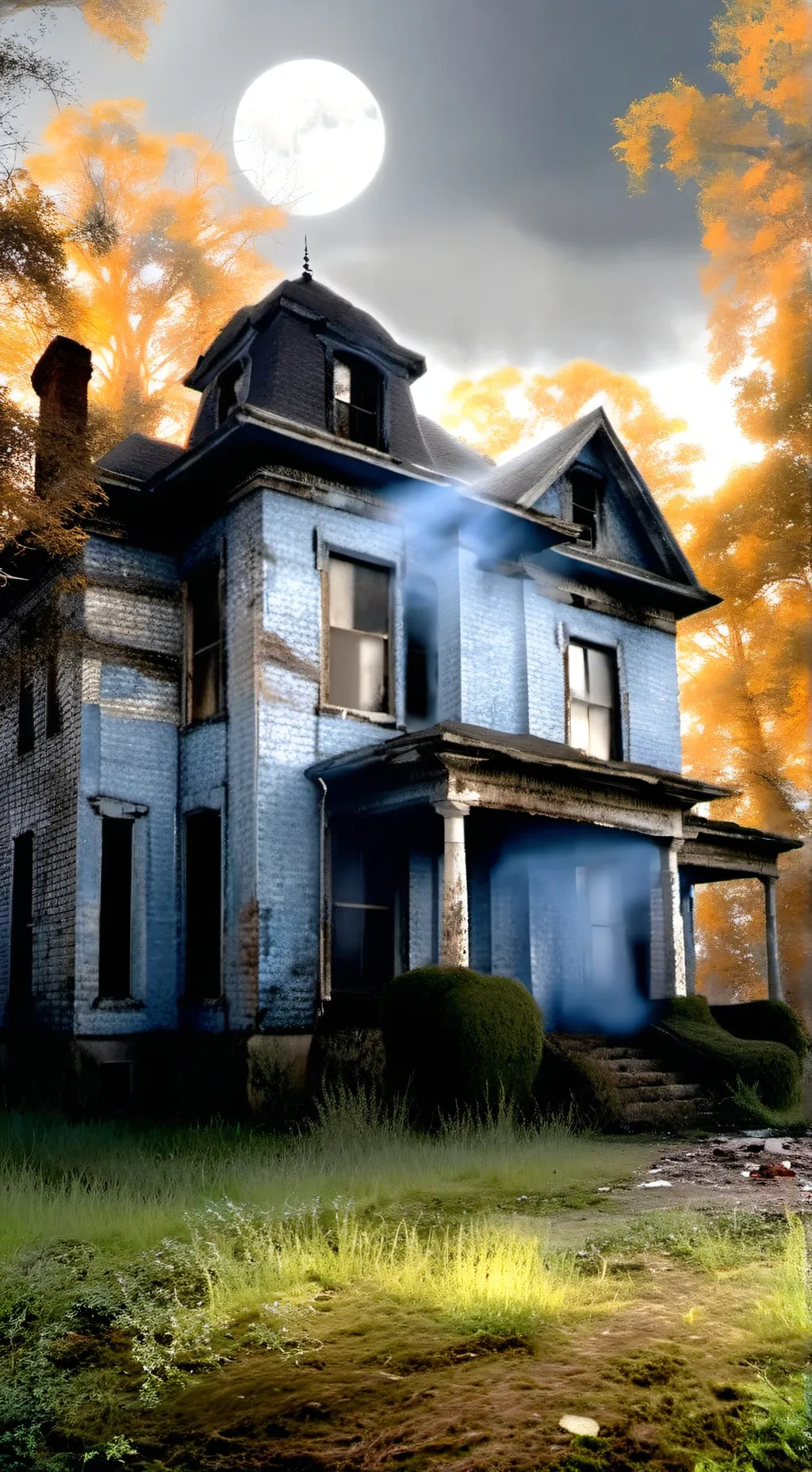 ai character: The haunting background