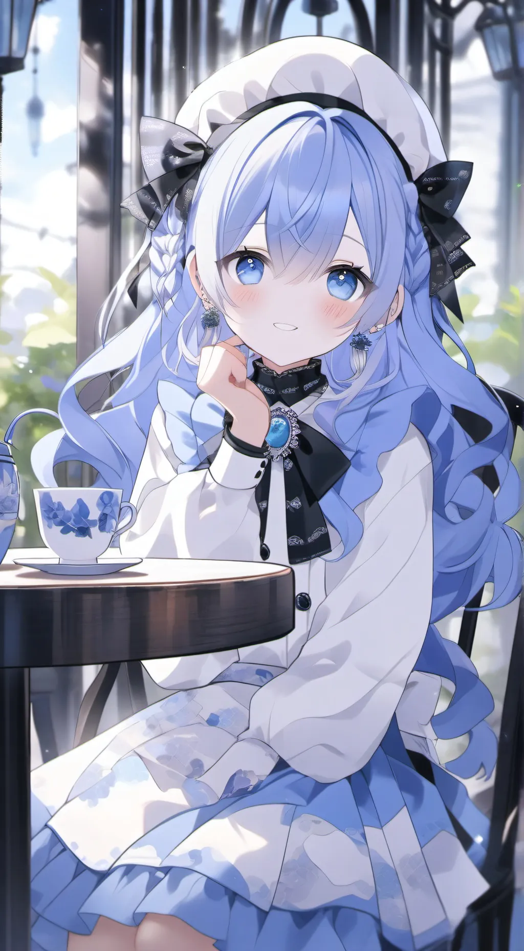 ai character: Flor background