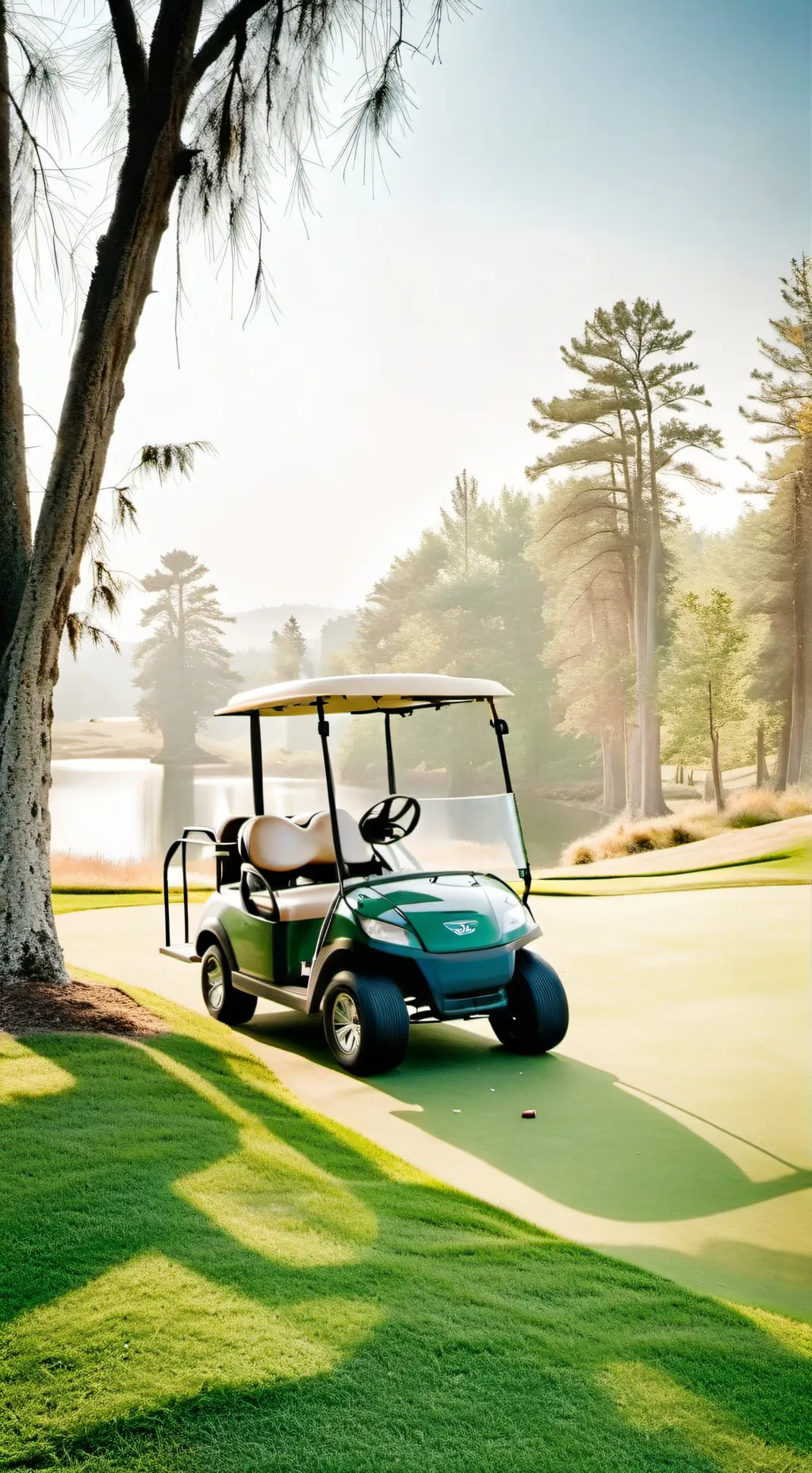 ai character: golf cart background