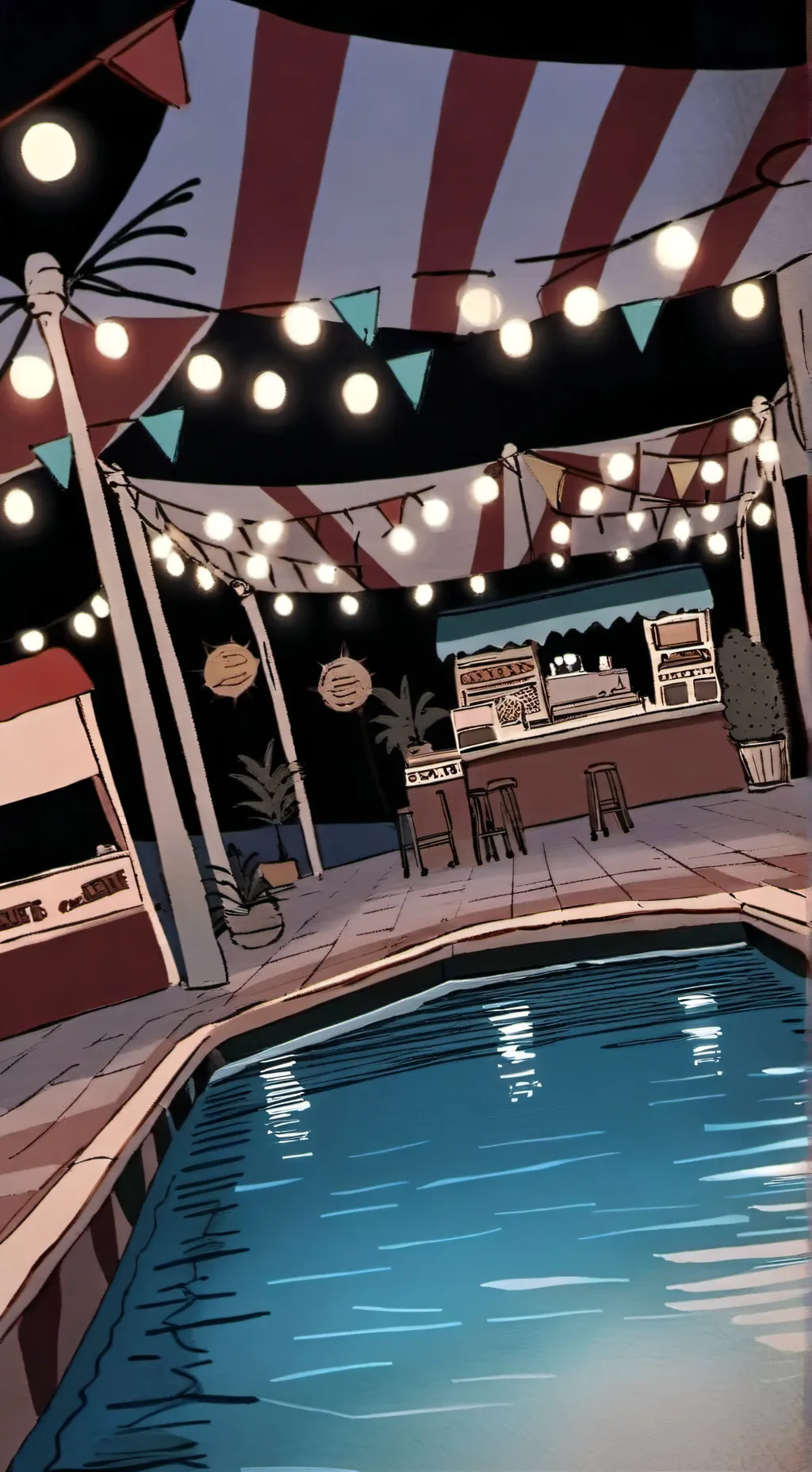 ai character: Fpe Pool day background