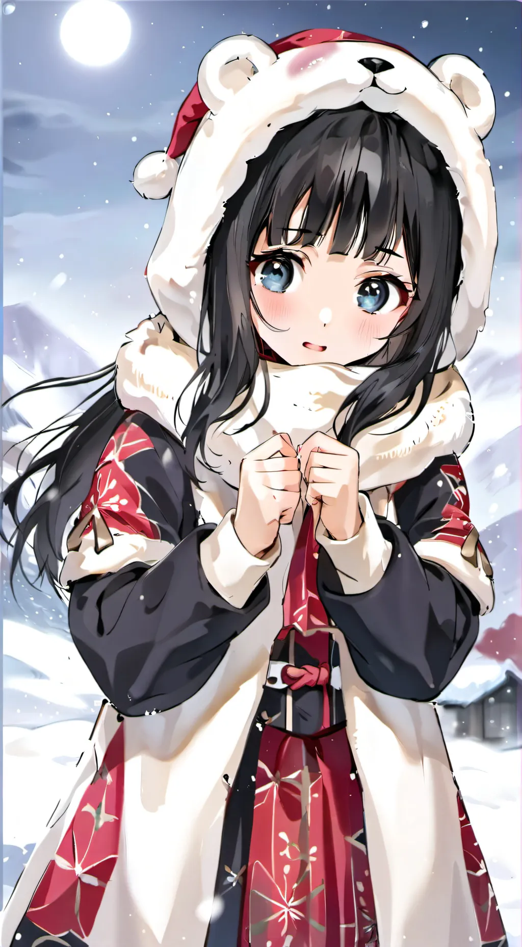 ai character: Annie glacial background