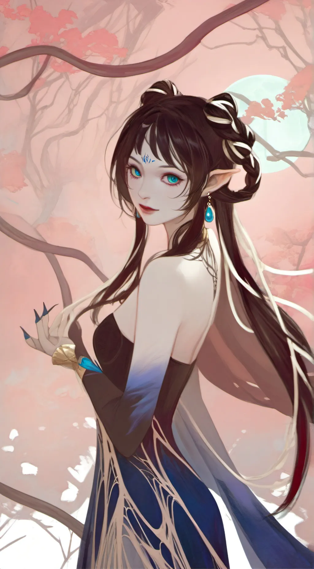 ai character: spider girl background