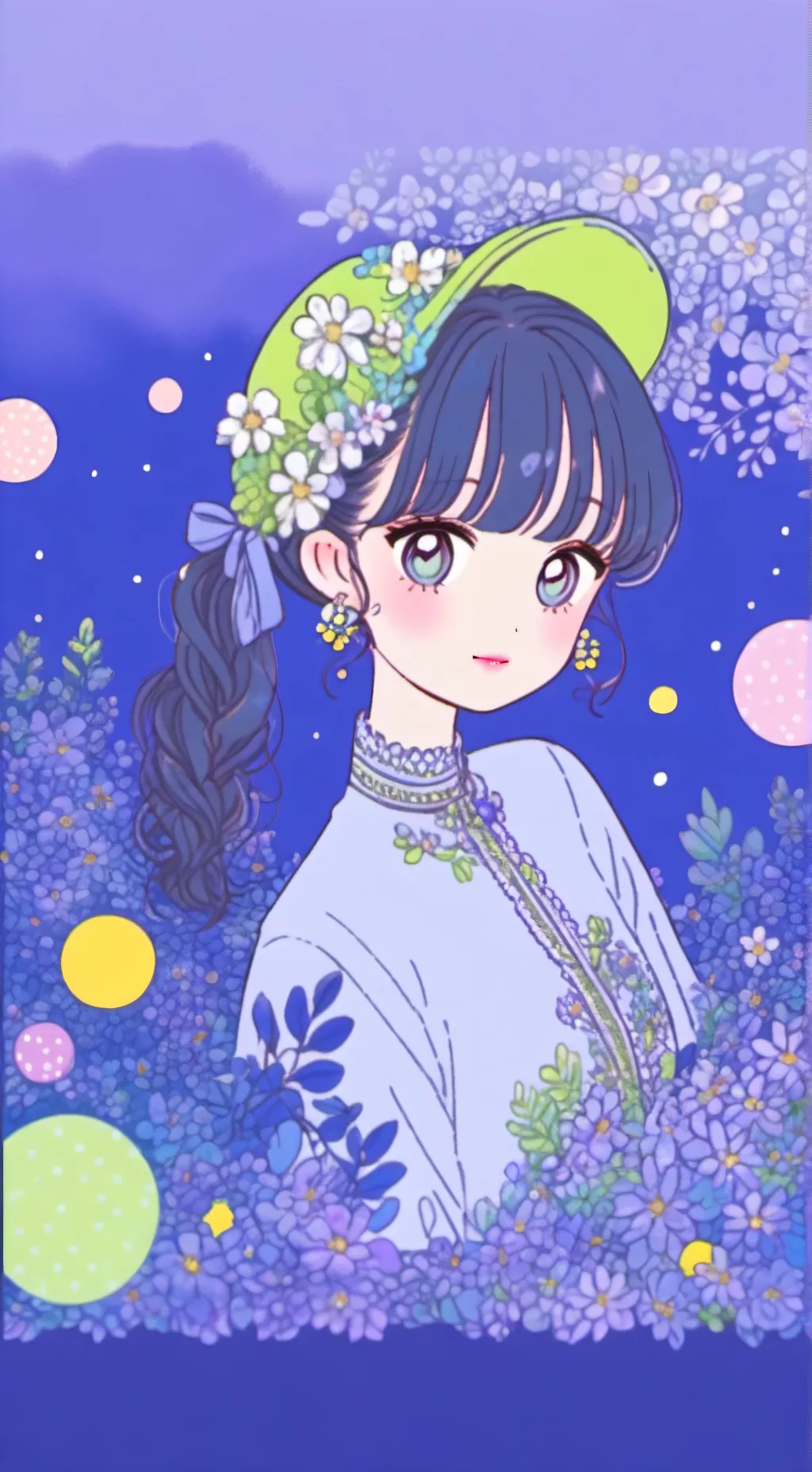 ai character: winter background