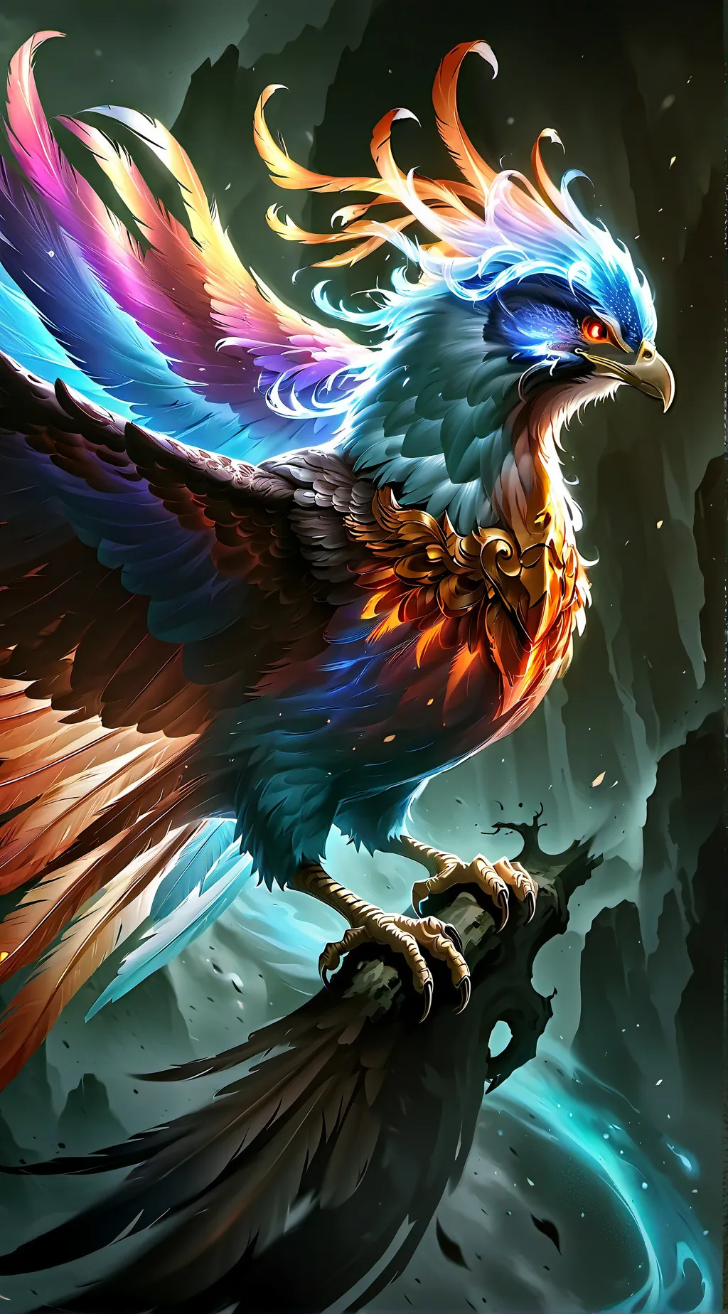 ai character: Pretty bird  background