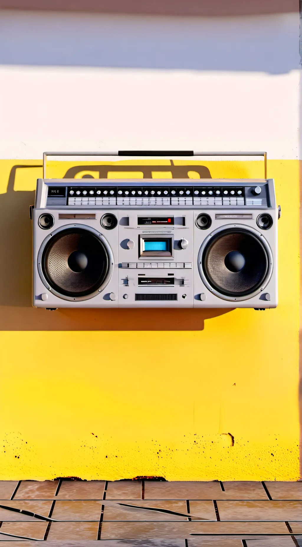 ai character: Boombox background