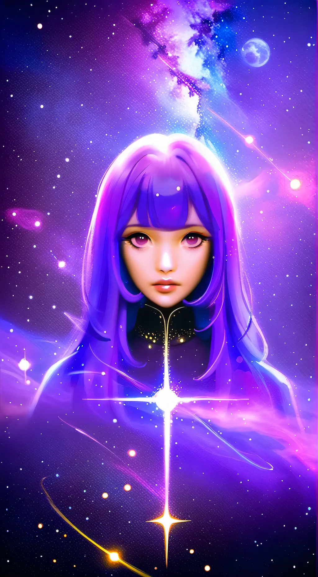 ai character: Olivia🪐🌕⭐🌌 background