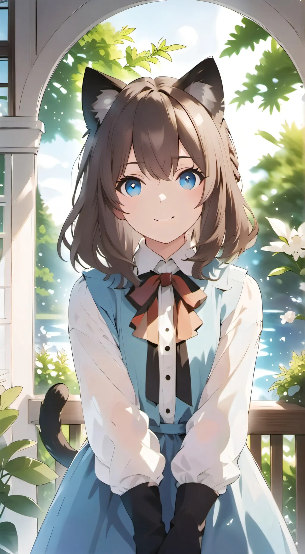 ai character: Tf Tg Cat Girl background