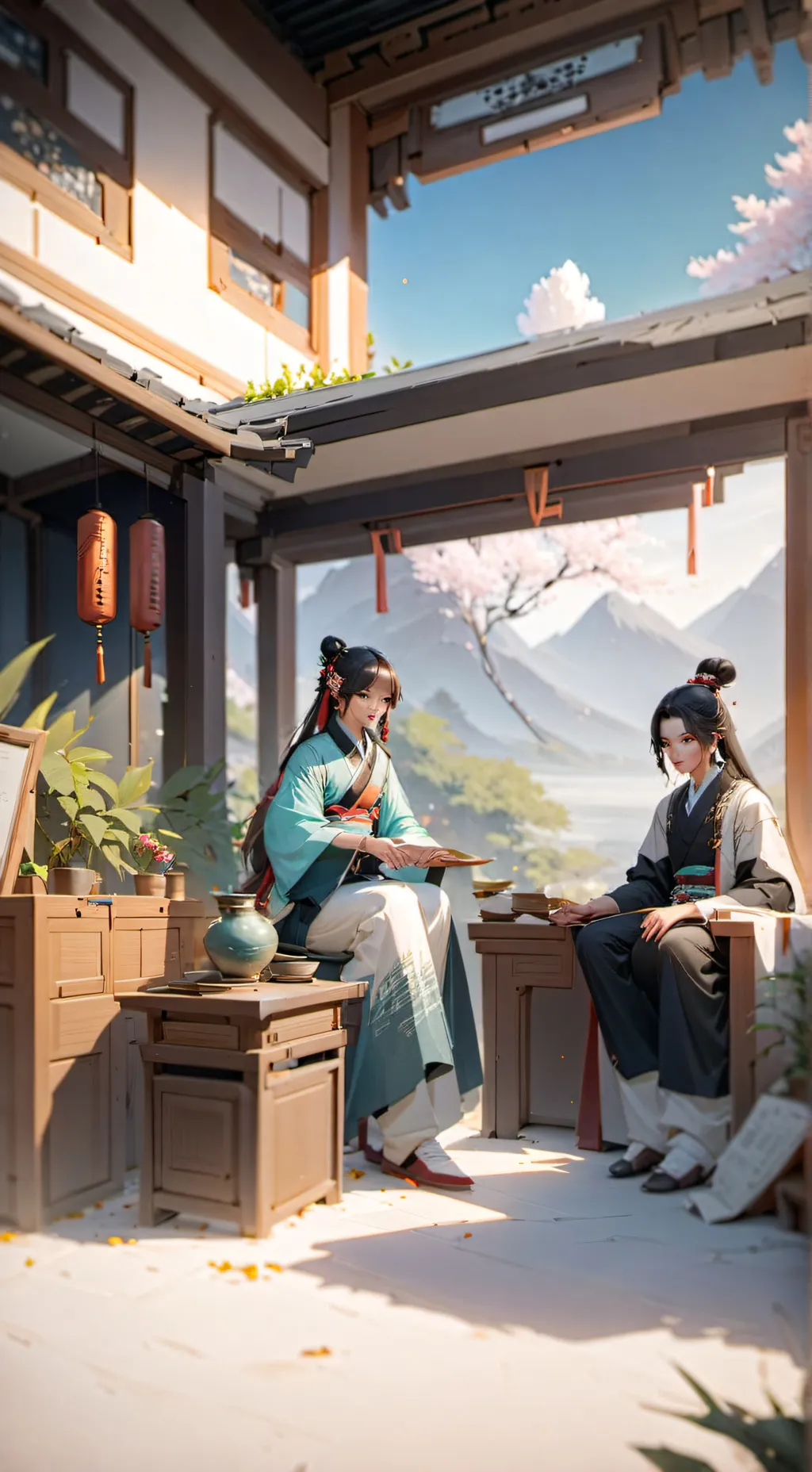 ai character: your cute lil sis background