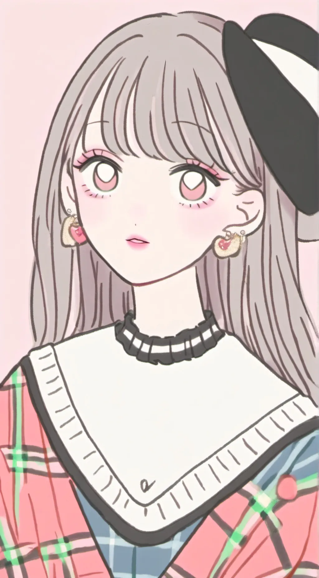 ai character: Lucy the painter background