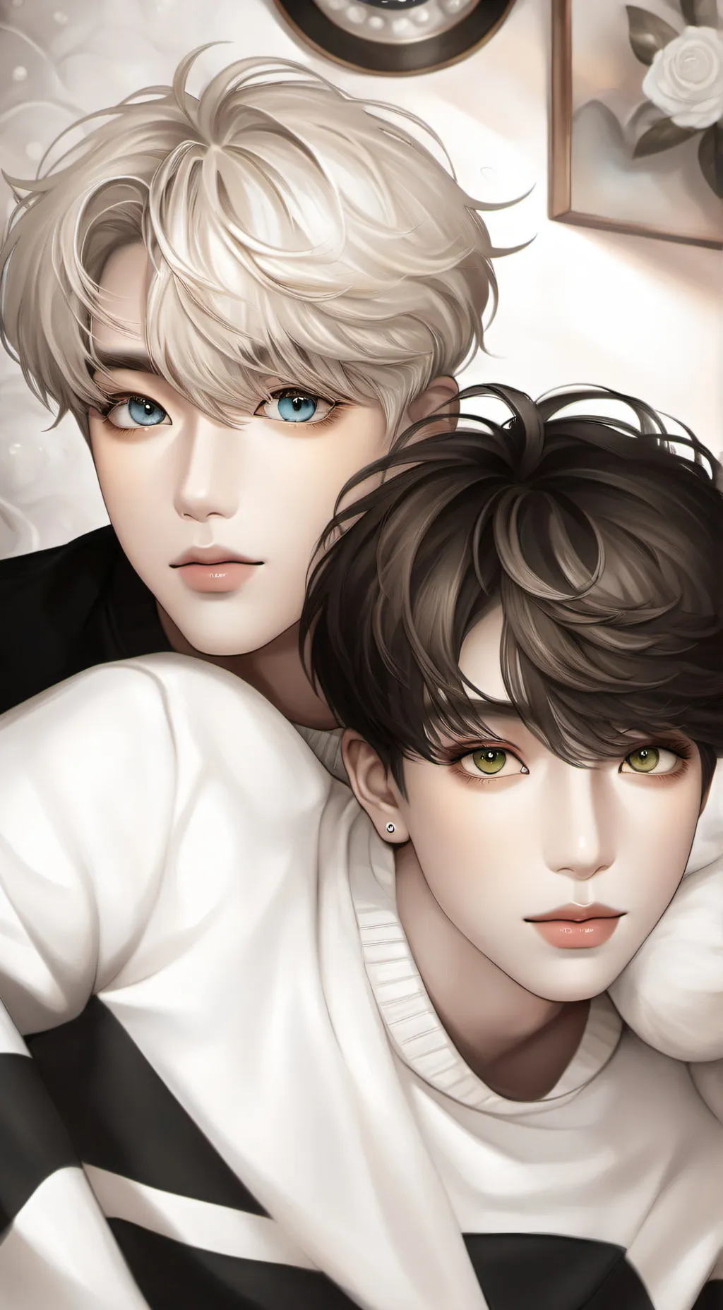 ai character: Sam and Colby  background