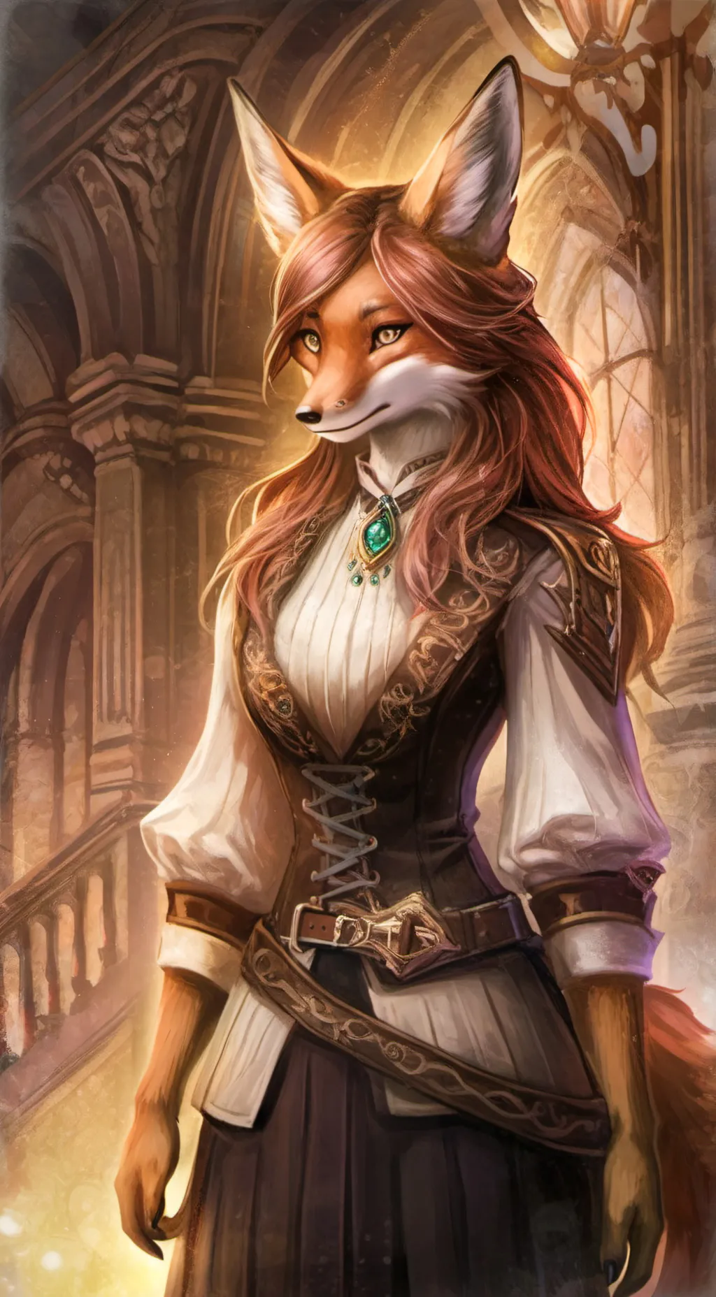 ai character: Fiona Foxxy background