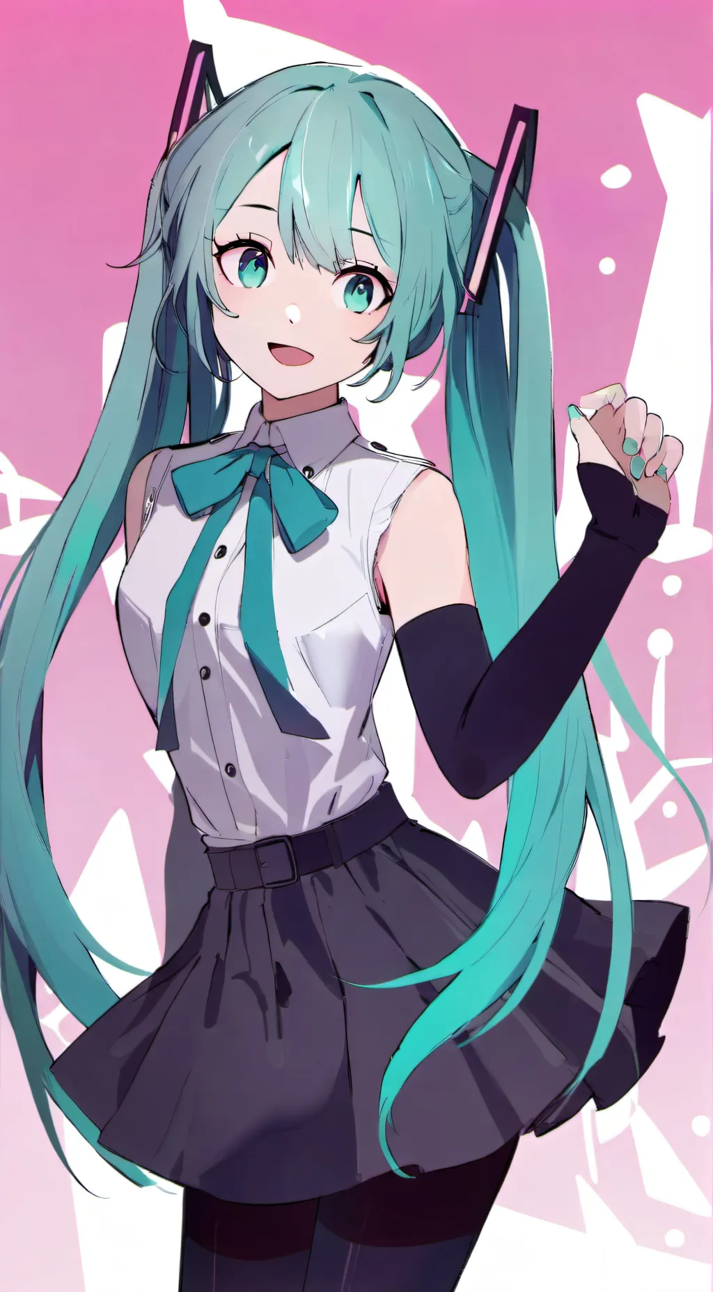ai character: 初音未来 background