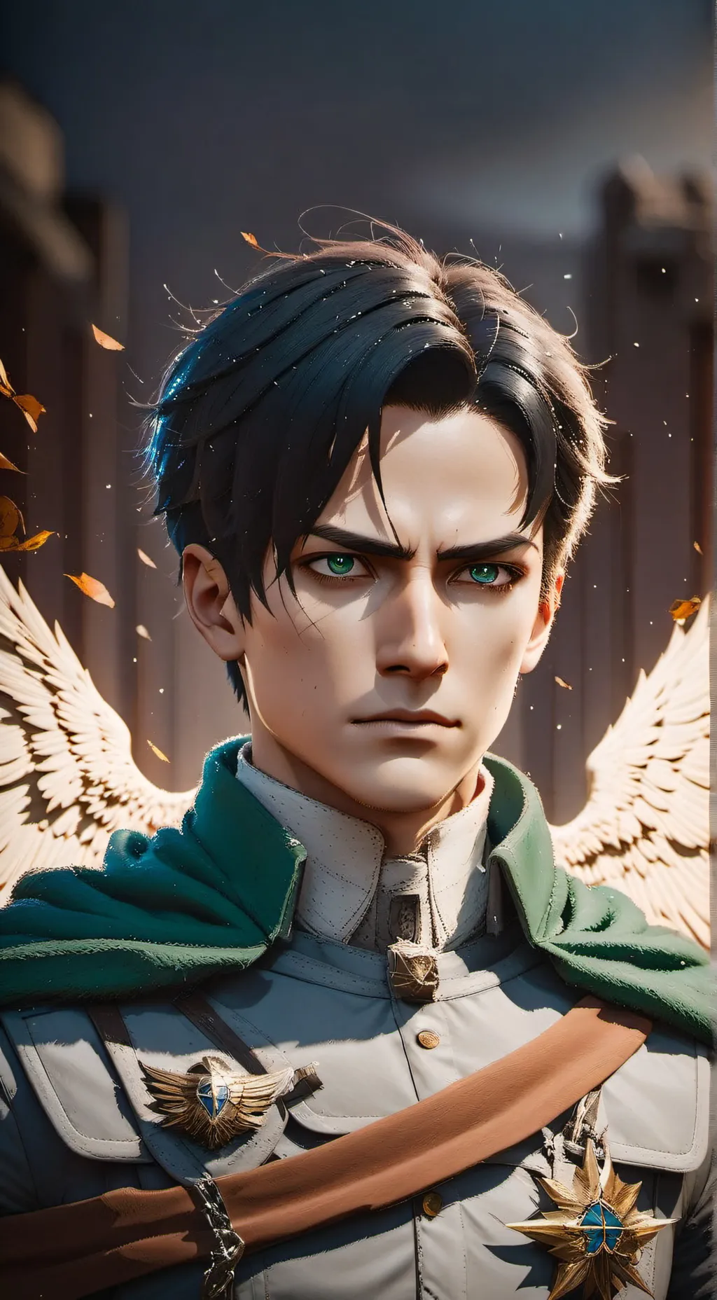 ai character: Levi x Eren background