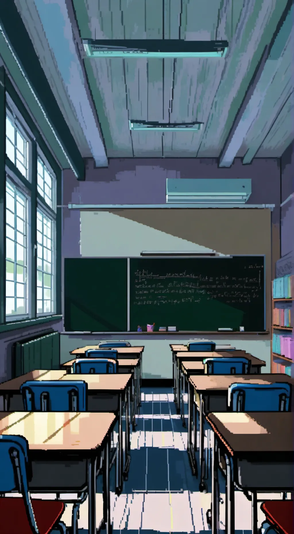 ai character: Classroom pick-me background