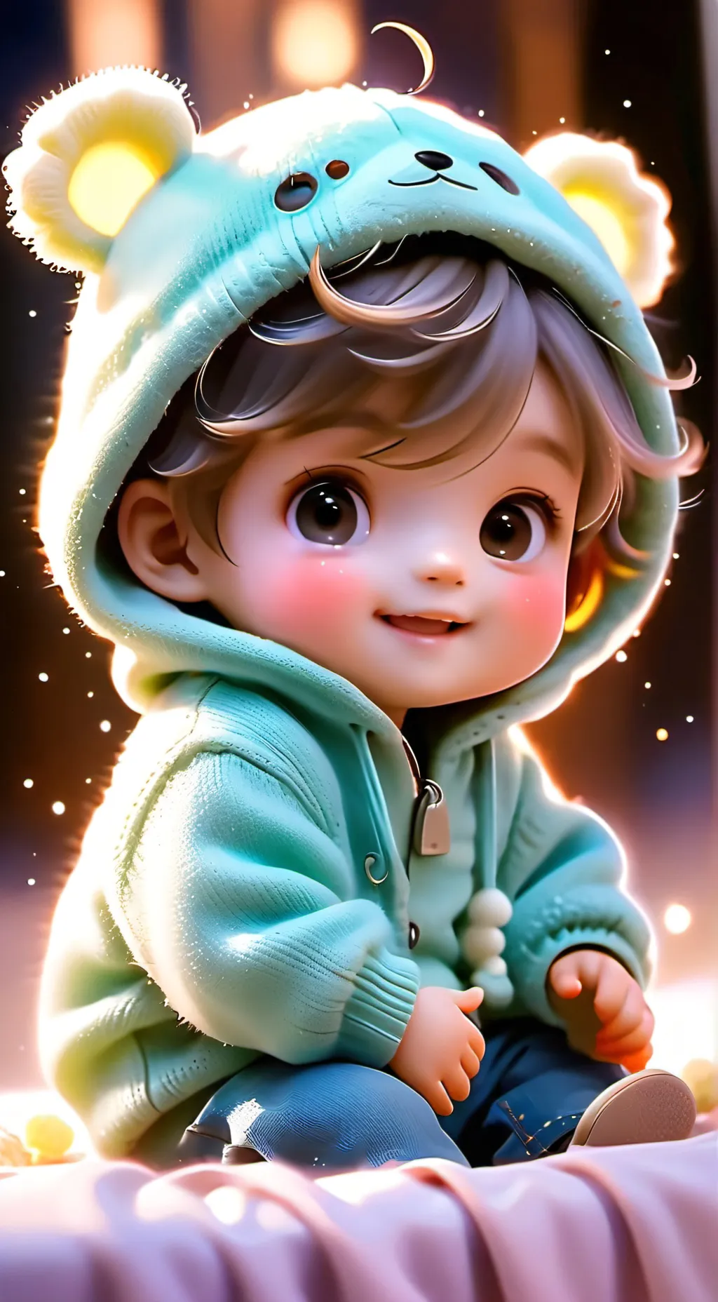 ai character: baby chibi background