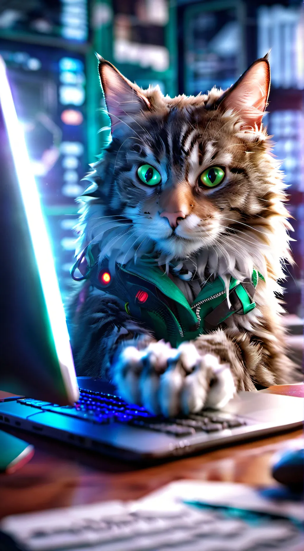 ai character: cat friends ritual background